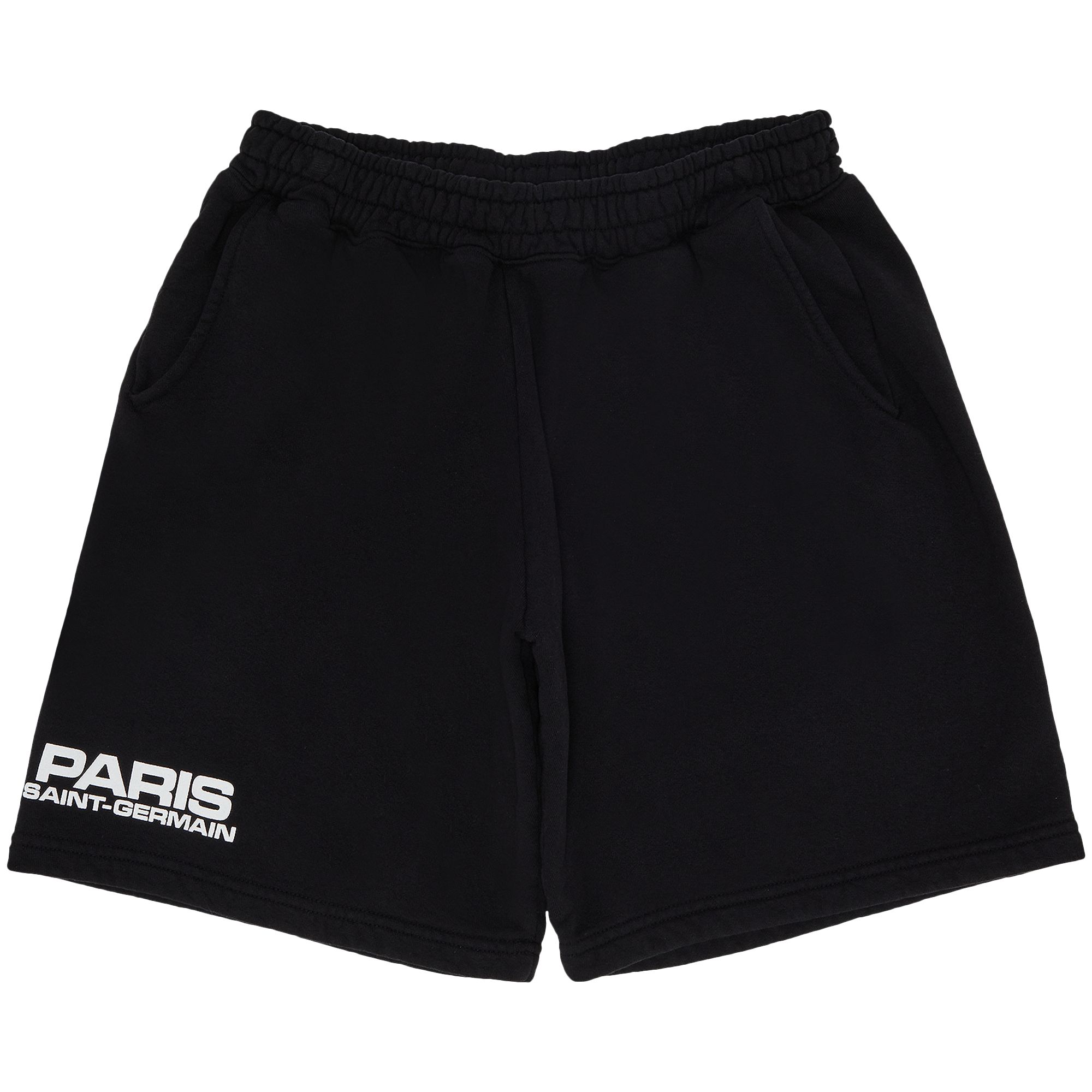 Pre-owned Paris Saint-germain Goat Exclusive Block Logo Sweatshorts 'black' | Men's Size M