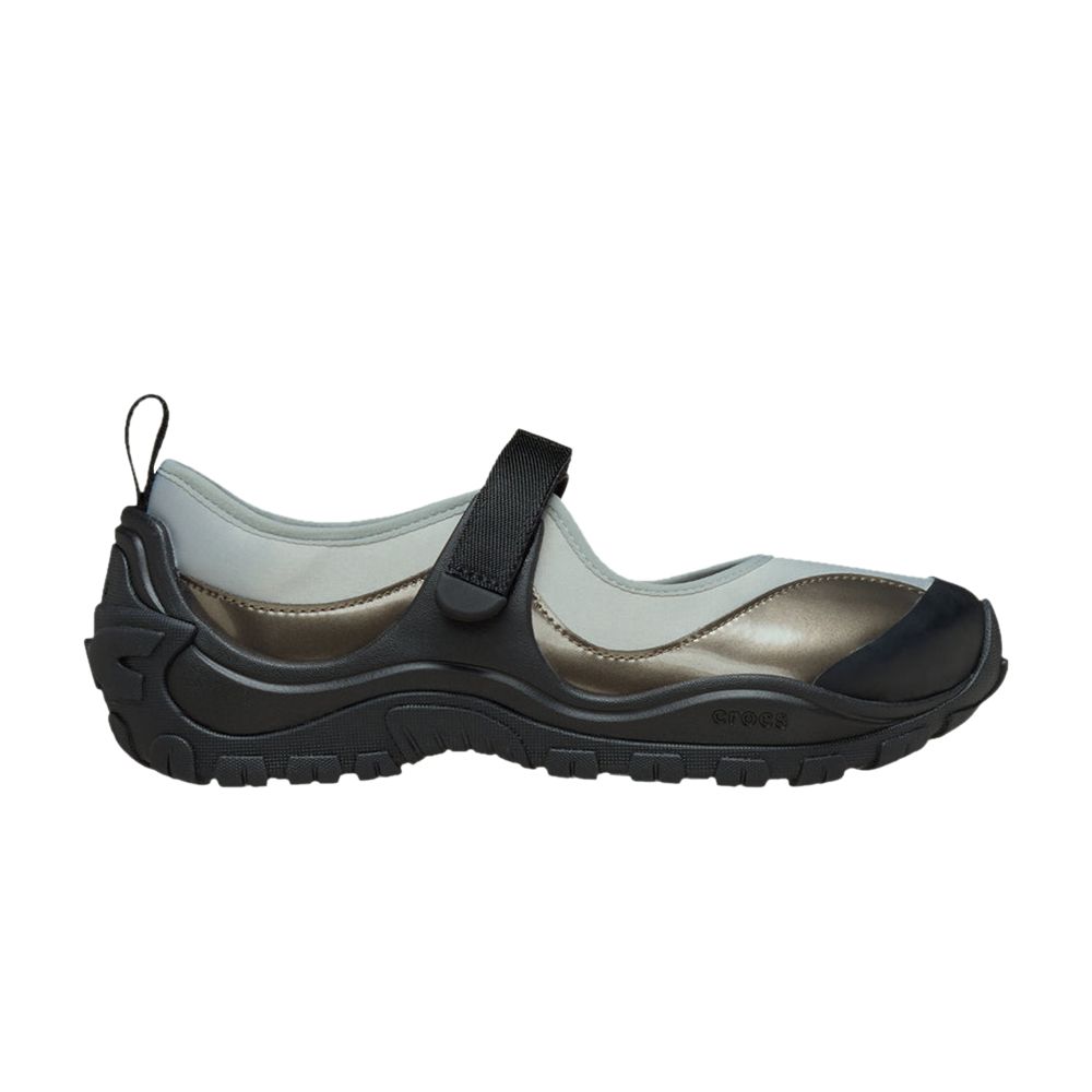 Pre-owned Crocs Wmns Terre Ballet Core 'black Silver Metallic' | Women's Size 12