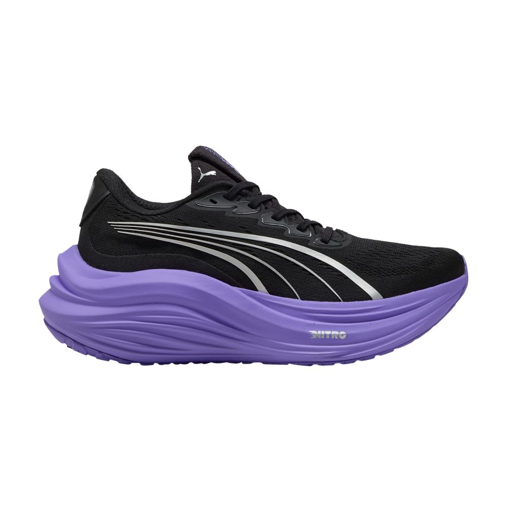Pre-owned Puma Wmns Magmax Nitro 'black Dark Amethyst' | Women's Size 10
