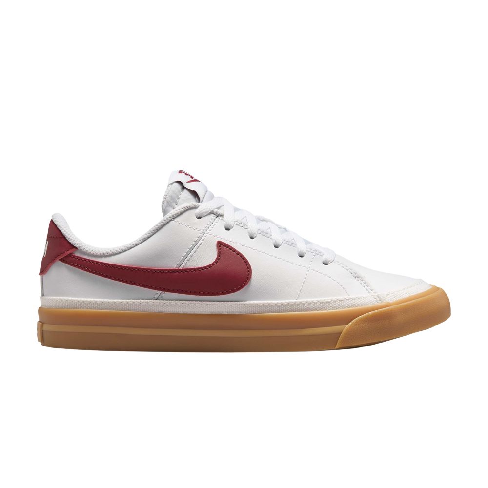 Pre-owned Nike Court Legacy Gs 'white Team Red Gum' | Kid's Size 4.5