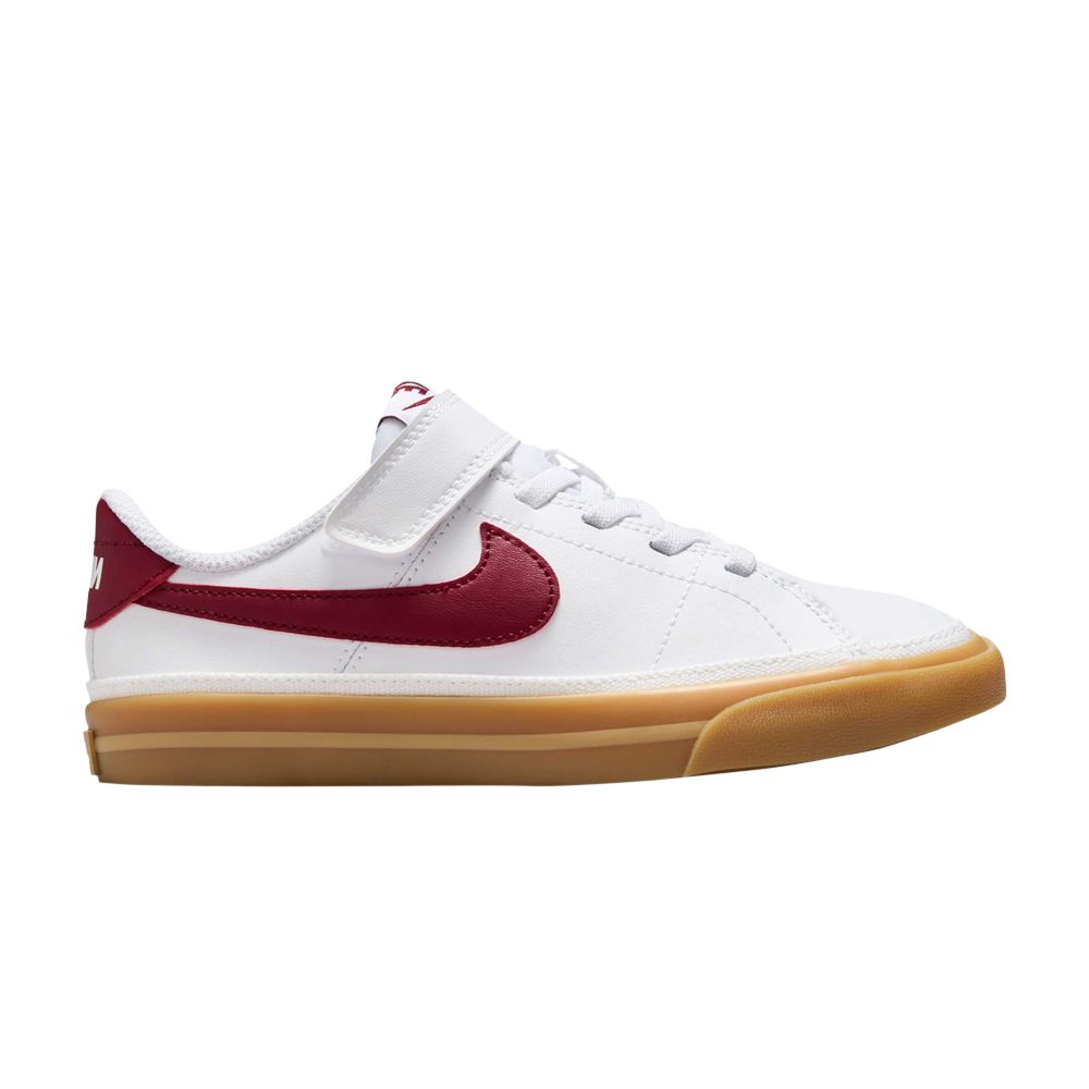 Pre-owned Nike Court Legacy Ps 'white Team Red Gum' | Kid's Size 12.5