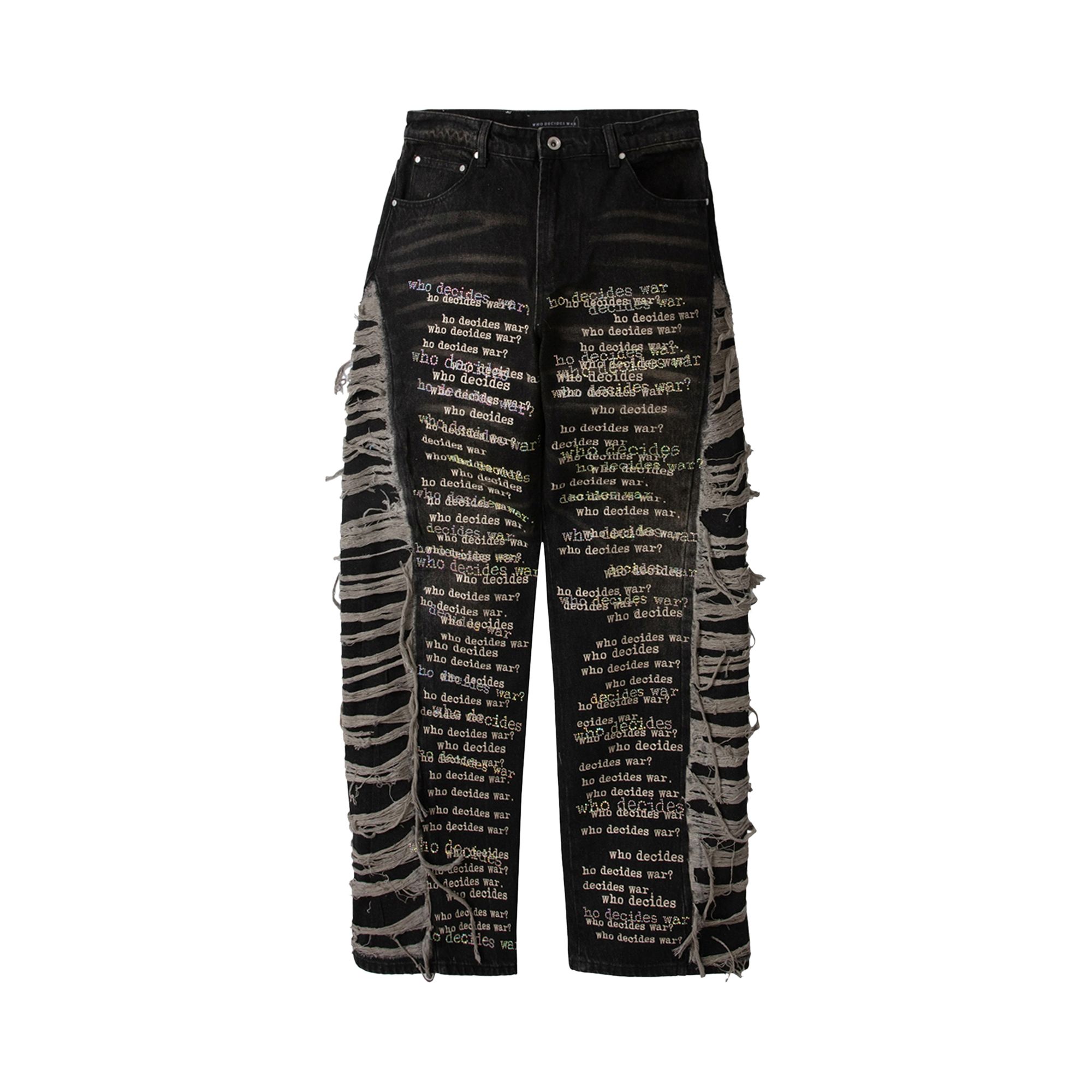 Pre-owned Who Decides War Ultra Flare Scripture Denim Pants 'chestnut' | Brown | Men's Size 30
