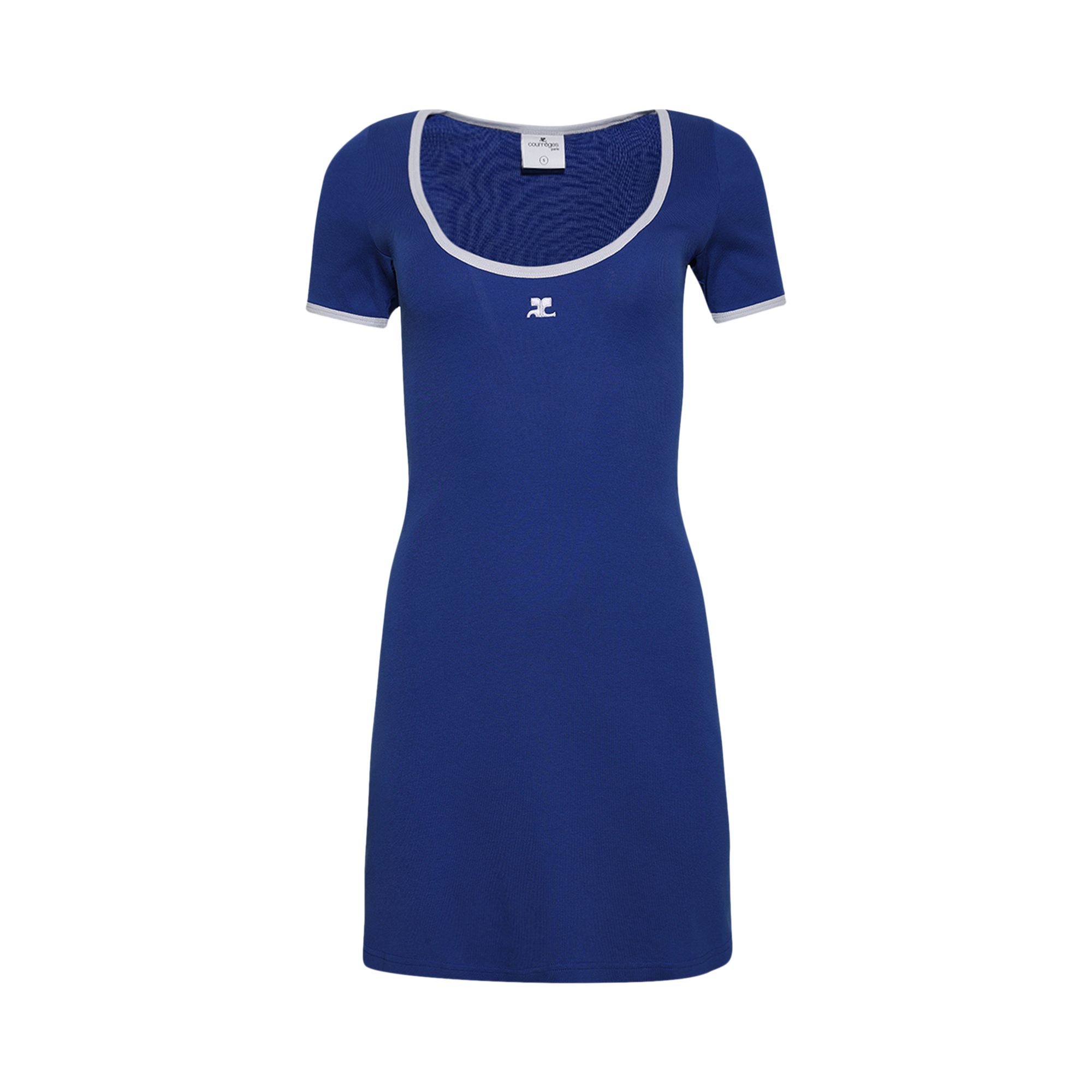 Pre-owned Courrèges Holistic Mini Dress 'saphire/pearl' | Blue | Women's Size M