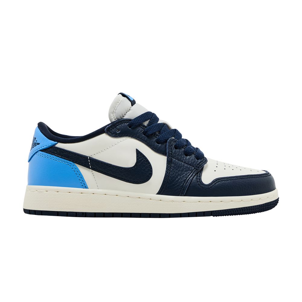 Pre-owned Air Jordan 1 Retro Low Og Gs 'obsidian Unc' | Blue | Kid's Size 5