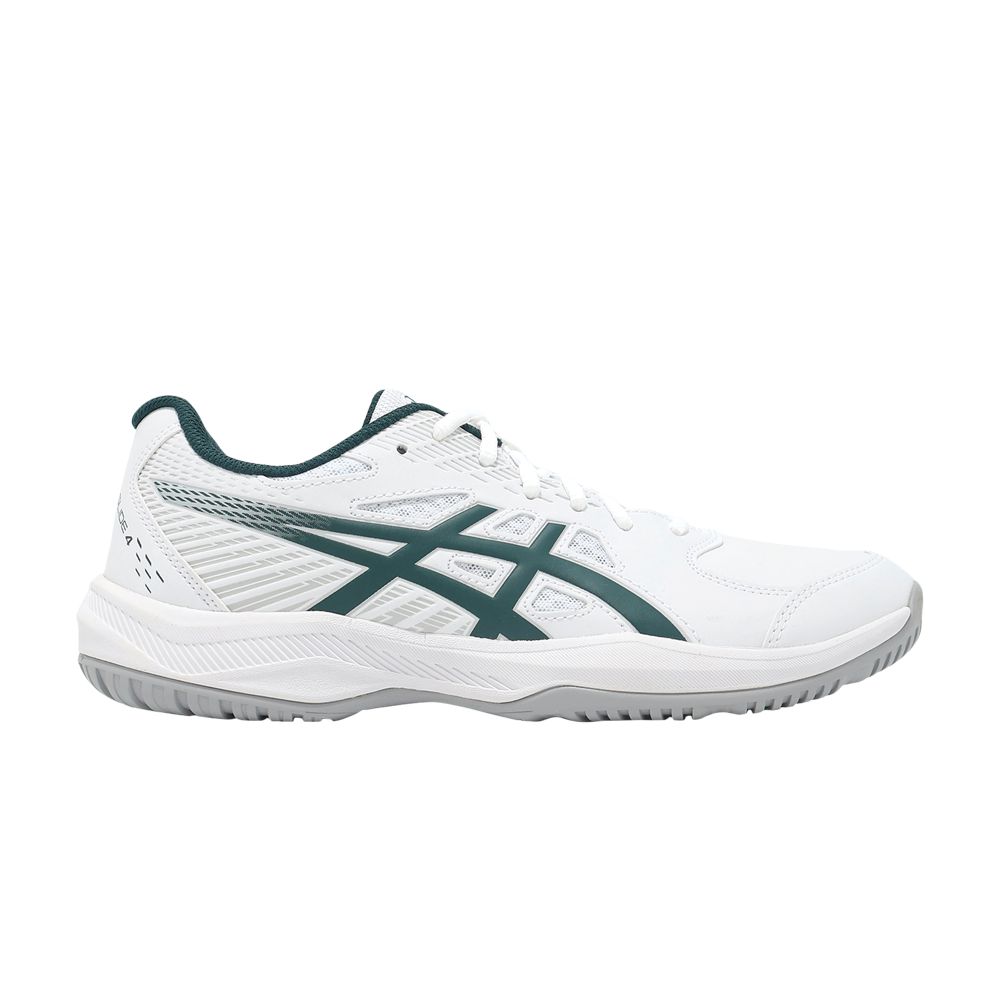 Pre-owned Asics Court Slide 4 'white Saxon Green' | Men's Size 9.5