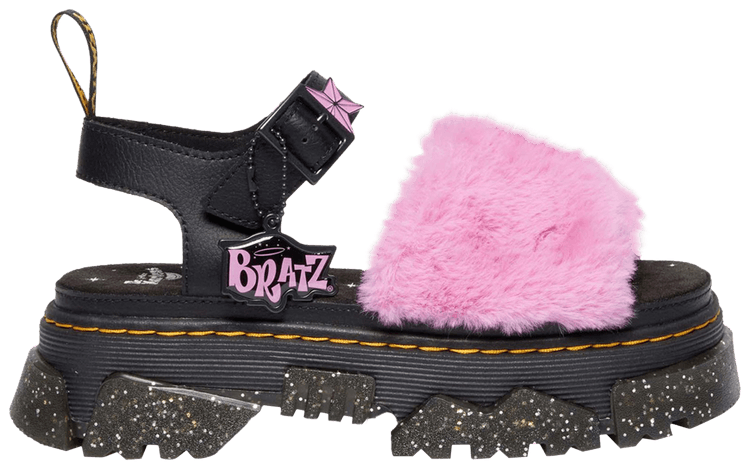 Buy Bratz x Wmns Mattison Strap Sandal 'Black Pink Fur