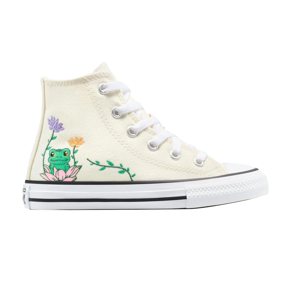 Converse Chuck Taylor All Star High PS 'Frog and Lily Pad' | Cream | Kid's Size 13 - A14867F