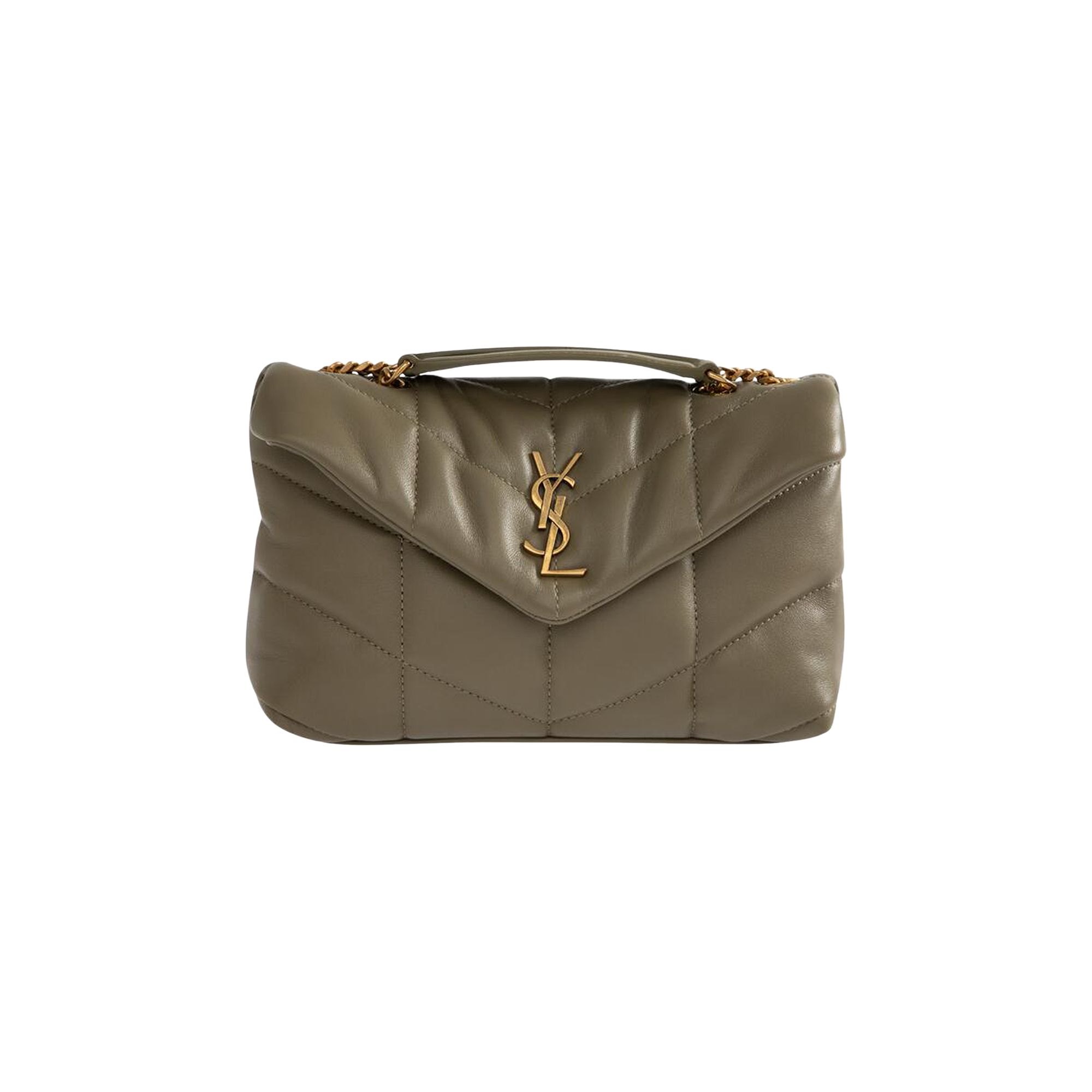 Pre-owned Saint Laurent Puffer Toy Quilted Shoulder Bag 'strong Moss' | Green | Women's Size Onesize