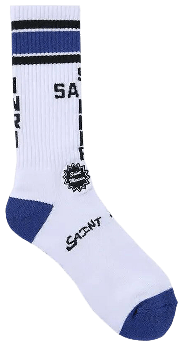 レッグウェア SAINT Mxxxxxx SOCKS/SAINT SINNER / BLU Buy SAINT Mxxxxxx Saint Sinner Socks 'Blue' - SM HR8 0000