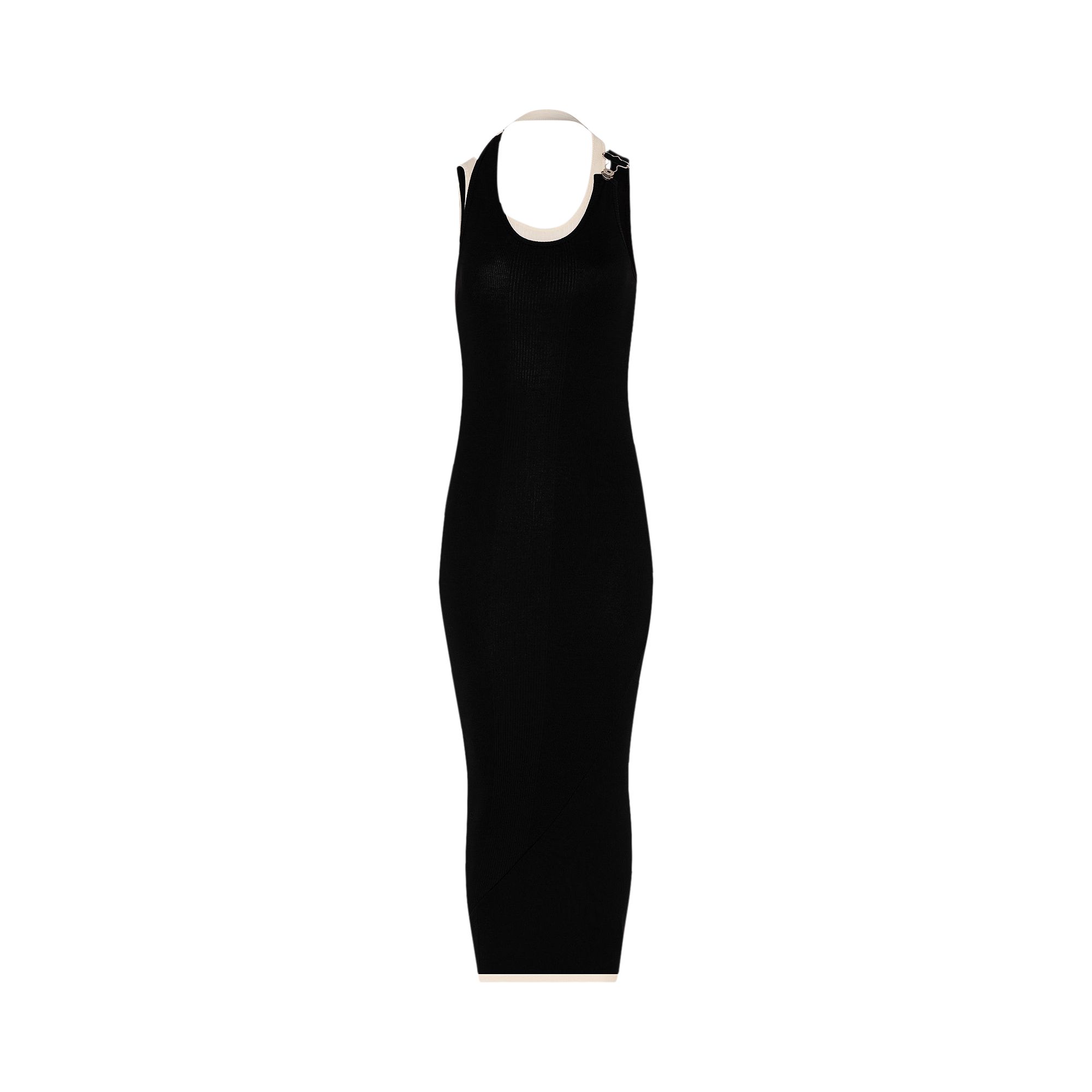 Pre-owned Jean Paul Gaultier Draped Double Dress 'black/ecru' | Women's Size M