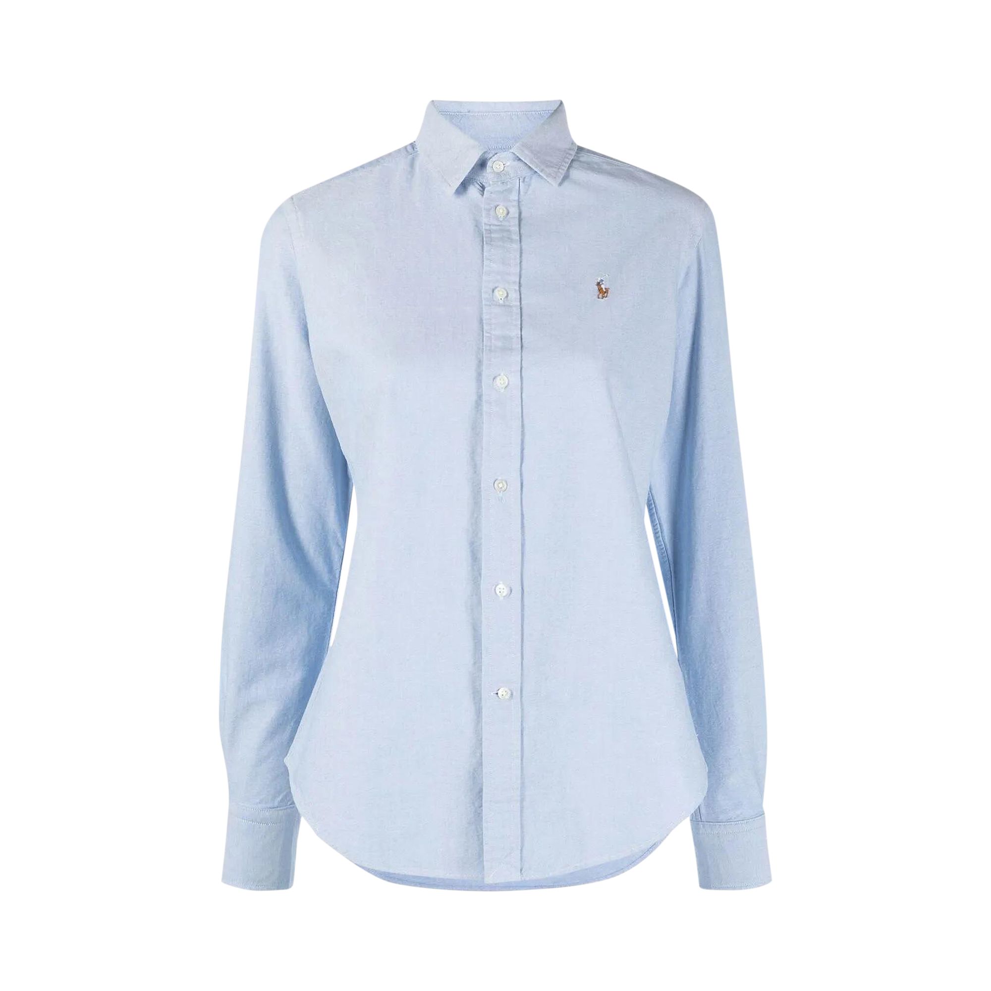 Pre-owned Polo Ralph Lauren Long-sleeve Button Front Shirt 'blue' | Women's Size 10