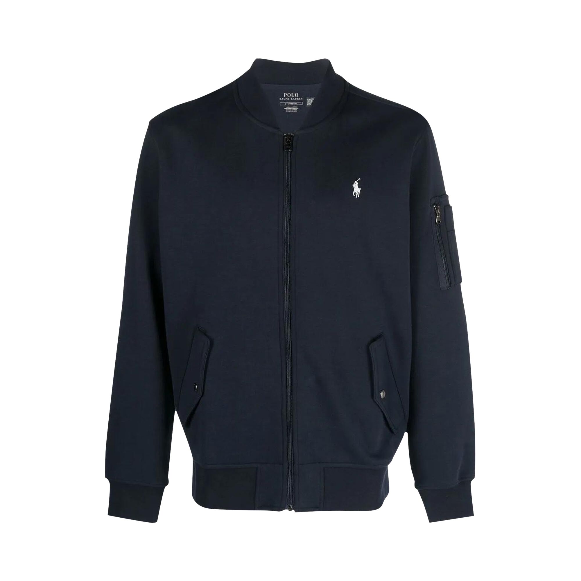 Pre-owned Polo Ralph Lauren Long-sleeve Stretch Poplin Sport Shirt 'navy/white' | Blue | Men's Size M