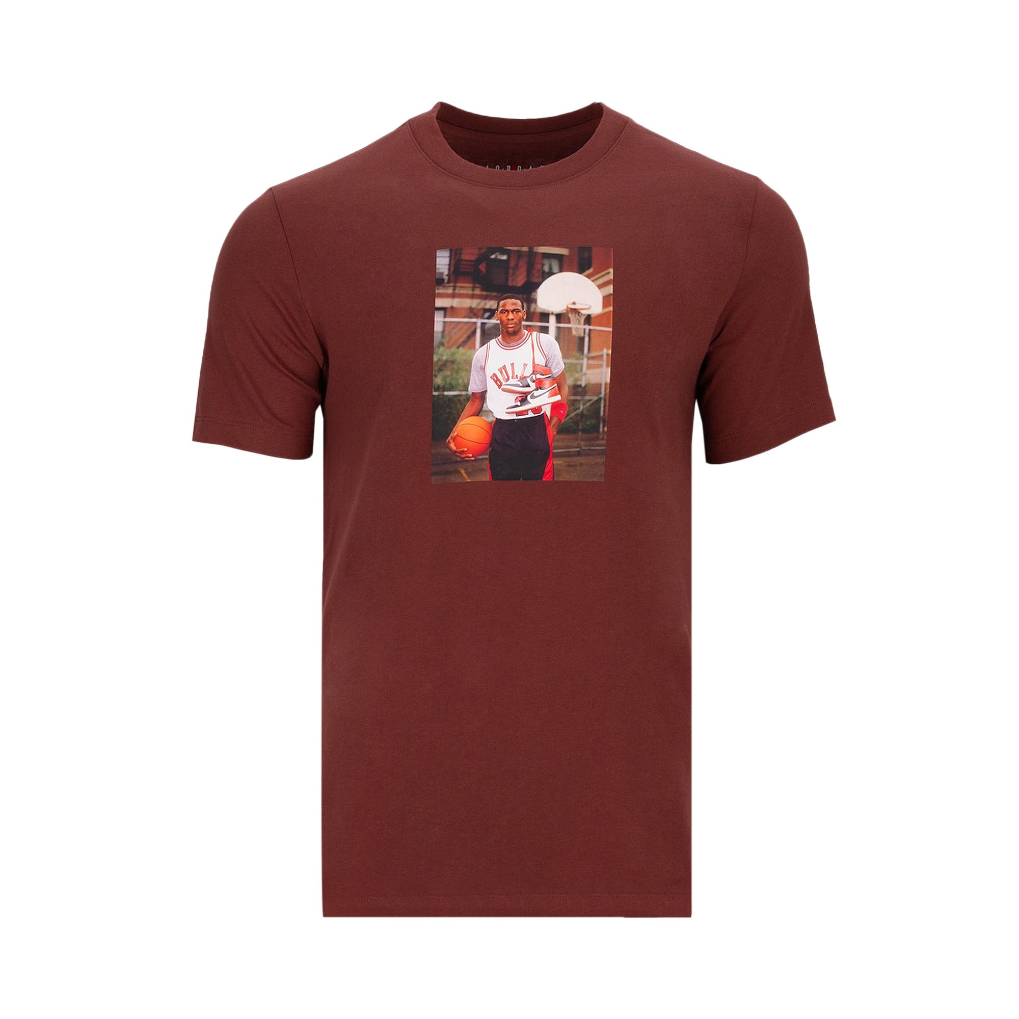 Pre-owned Air Jordan Photo T-shirt 'dark Pony/black' | Brown | Men's Size Xs