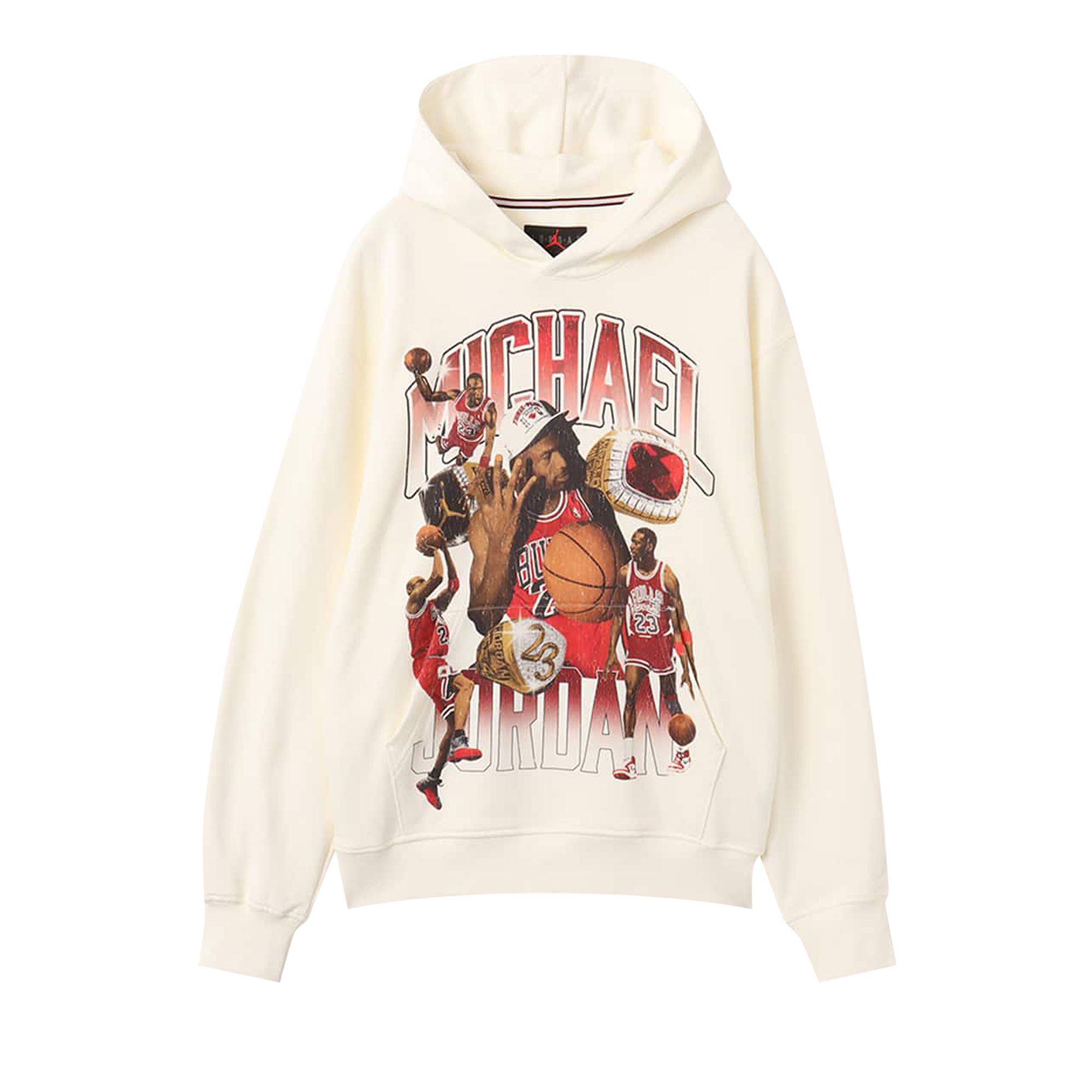 Pre-owned Air Jordan Flight Fleece Graphic Pullover Hoodie 'sail' | White | Men's Size Xxl