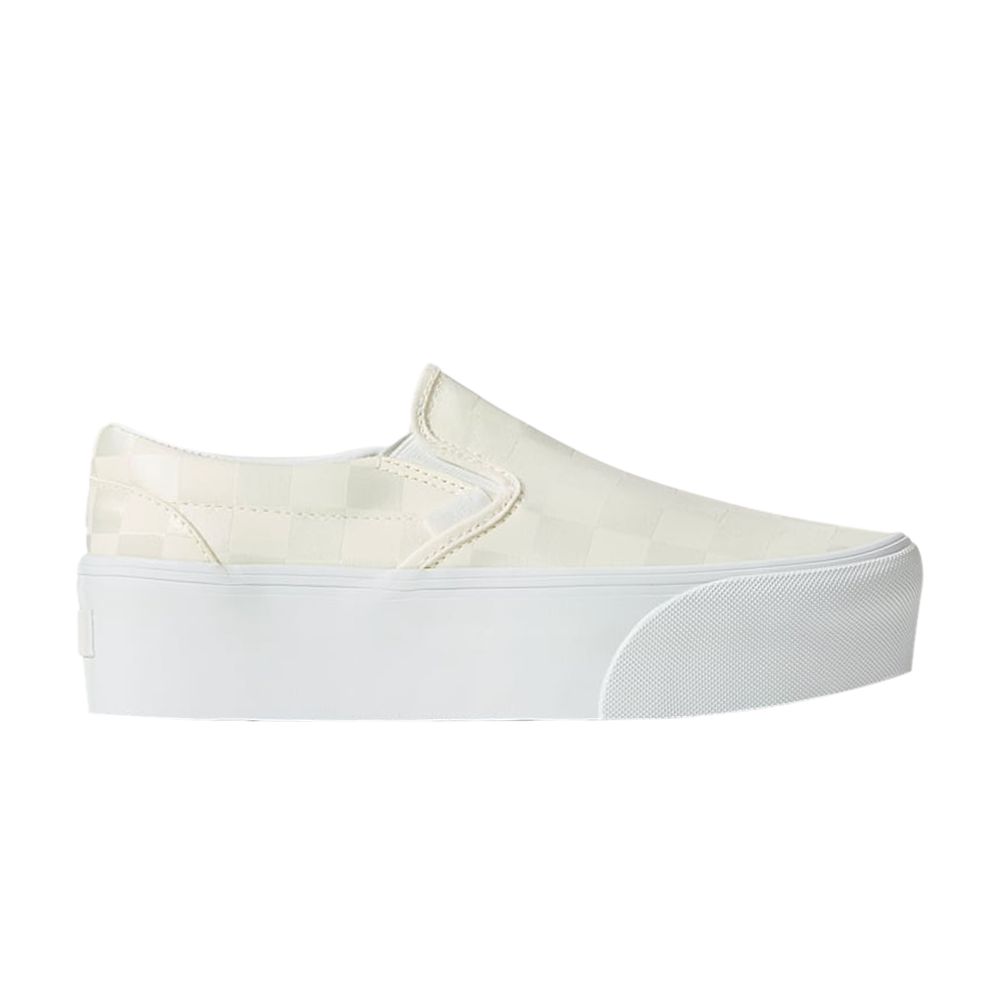 Pre-owned Vans Classic Slip-on Stackform 'checkerboard - White' | Men's Size 11