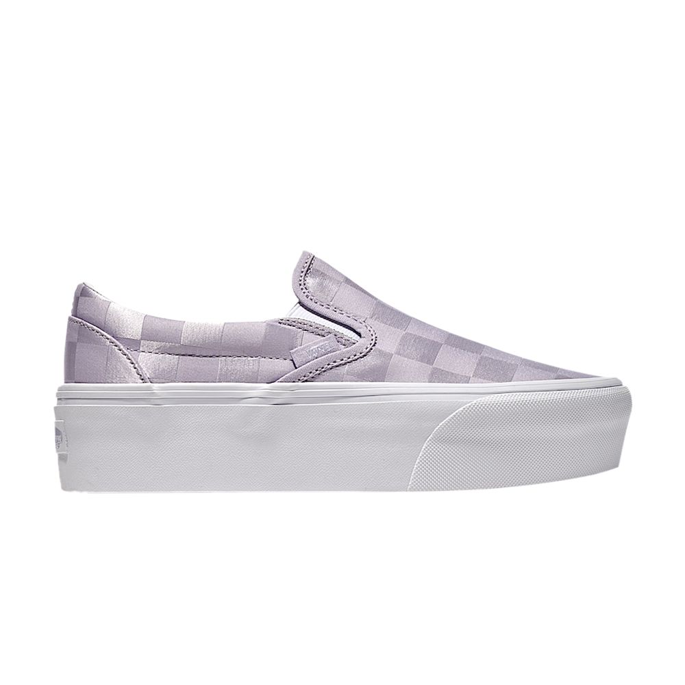 Pre-owned Vans Classic Slip-on Stackform 'checkerboard - Lilac Purple' | Men's Size 5.5