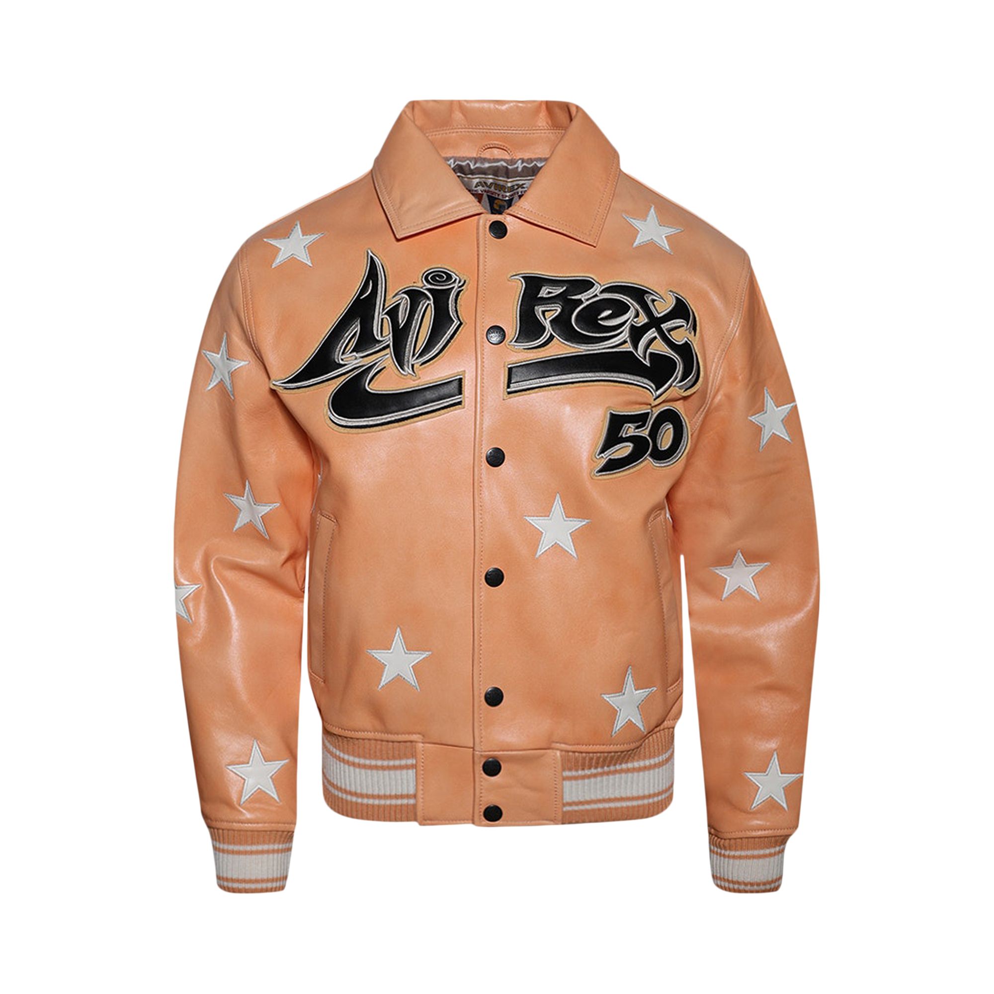 Pre-owned Hellstar A2 Leather Jacket 'orange' | Men's Size M