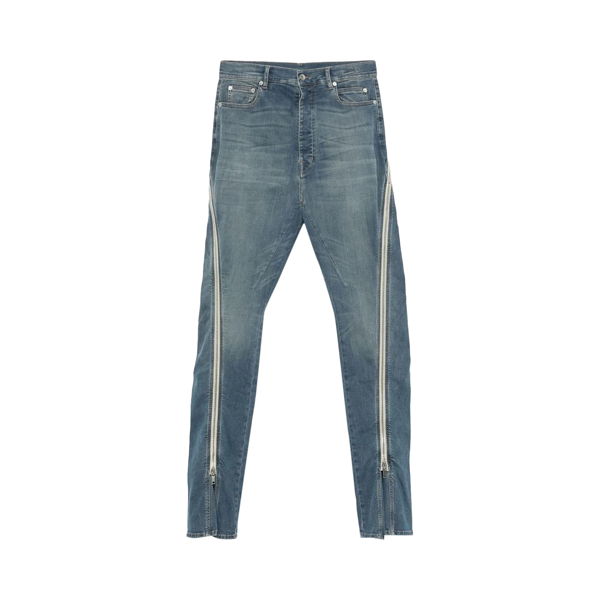 Pre-owned Rick Owens Drkshdw Volan Banana High-rise Denim Pants 'washed Indigo' | Blue | Men's Size 38