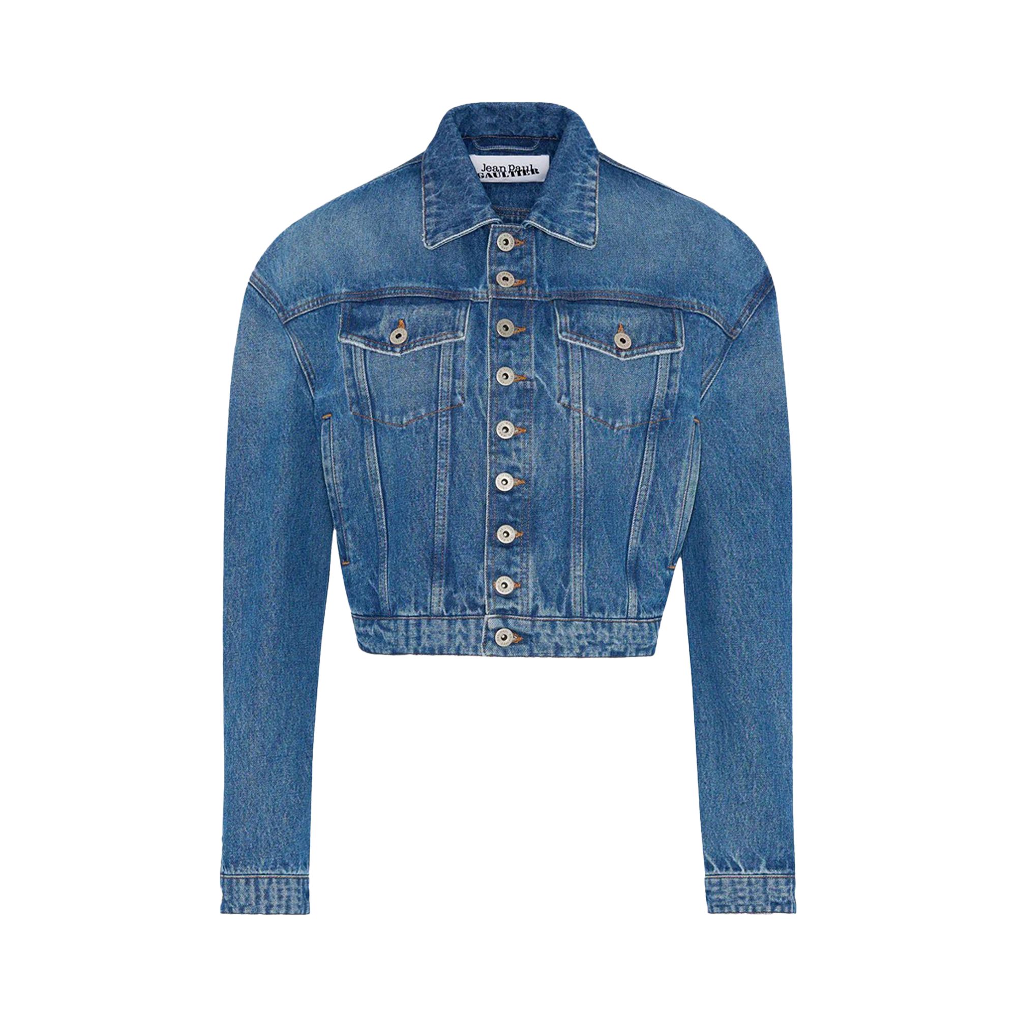 Pre-owned Jean Paul Gaultier Buttoned Denim Jacket 'blue' | Women's Size Xl