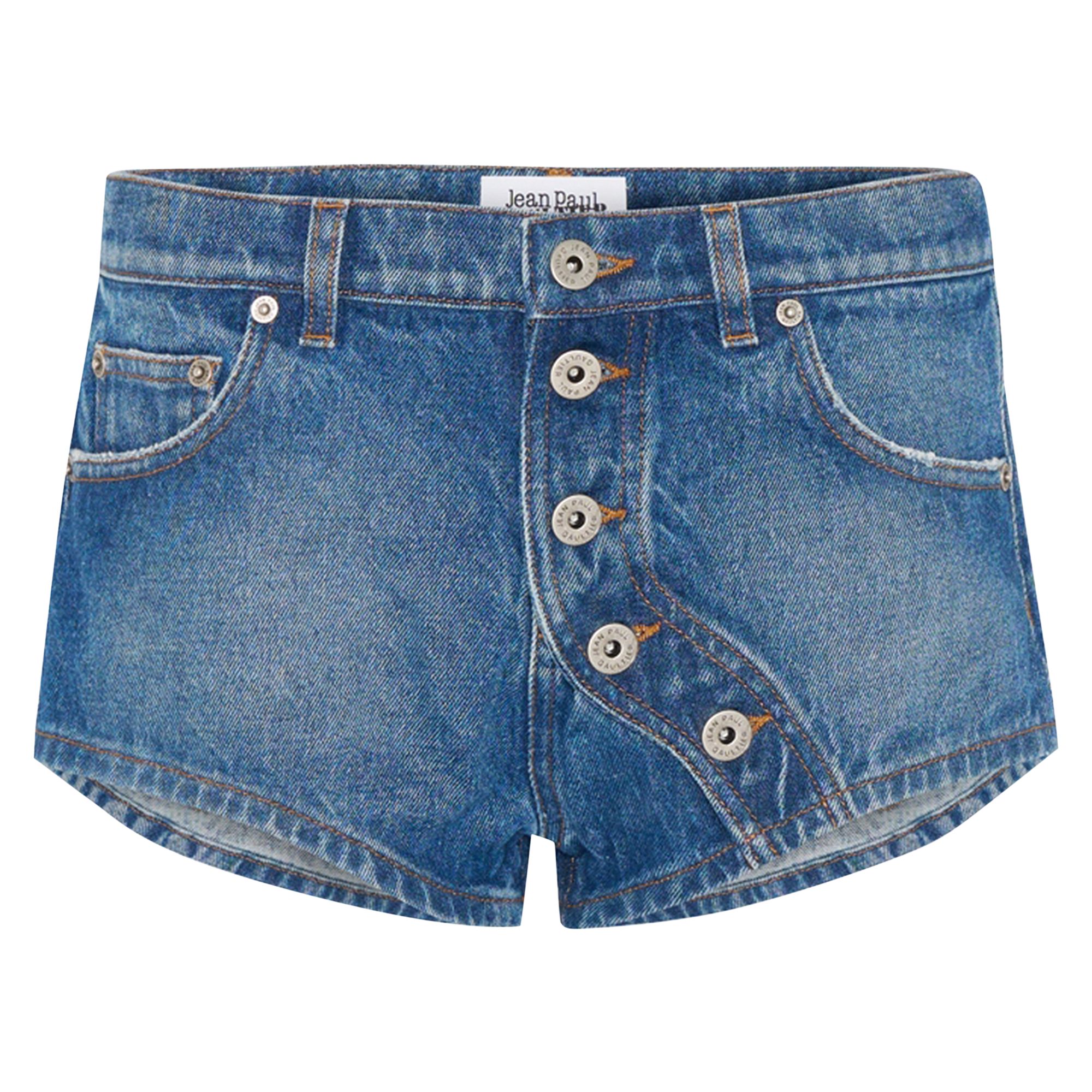 Pre-owned Jean Paul Gaultier Denim Shorts 'vintage Blue' | Women's Size 27