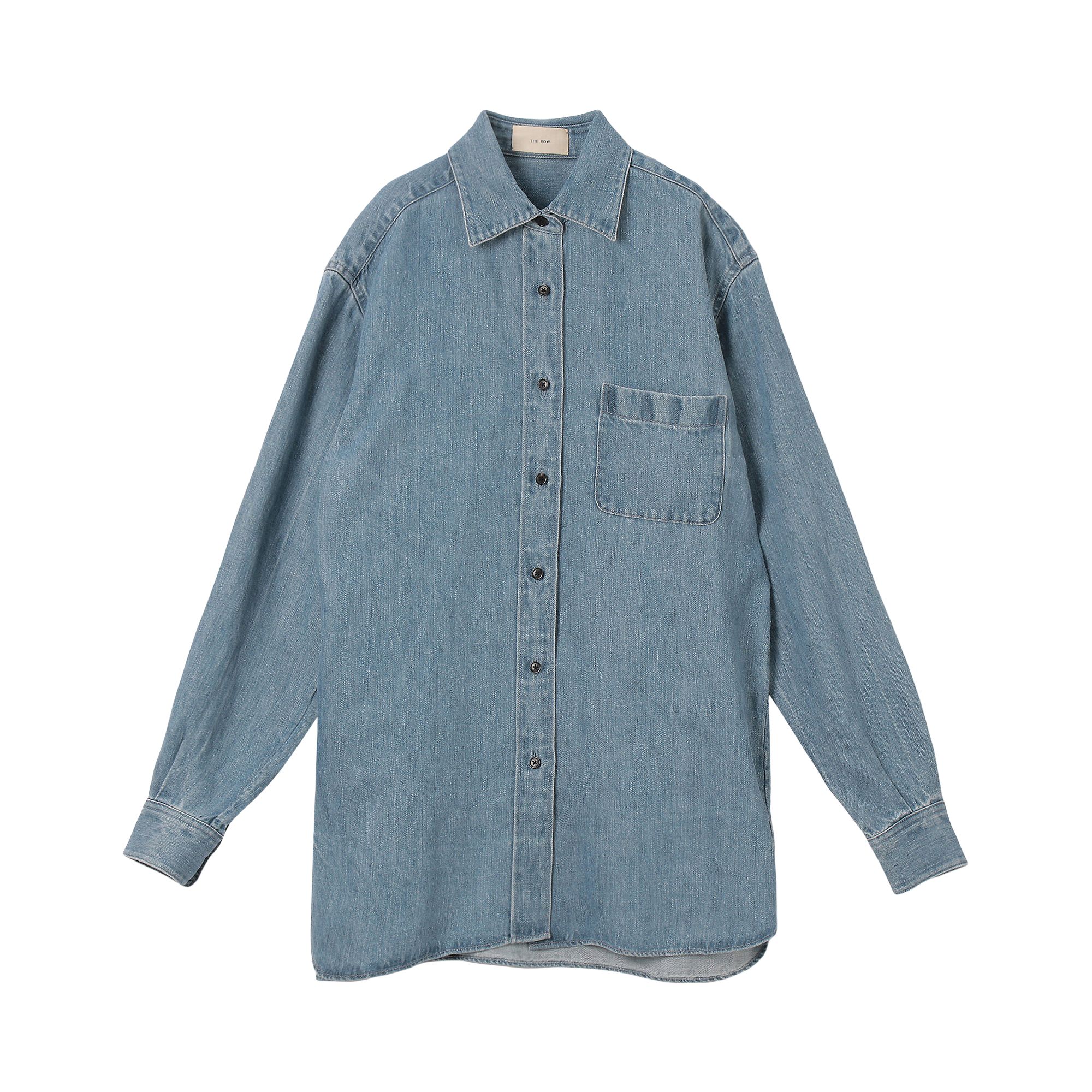 Pre-owned The Row Nesson Shirt 'bleached' | Blue | Women's Size 4
