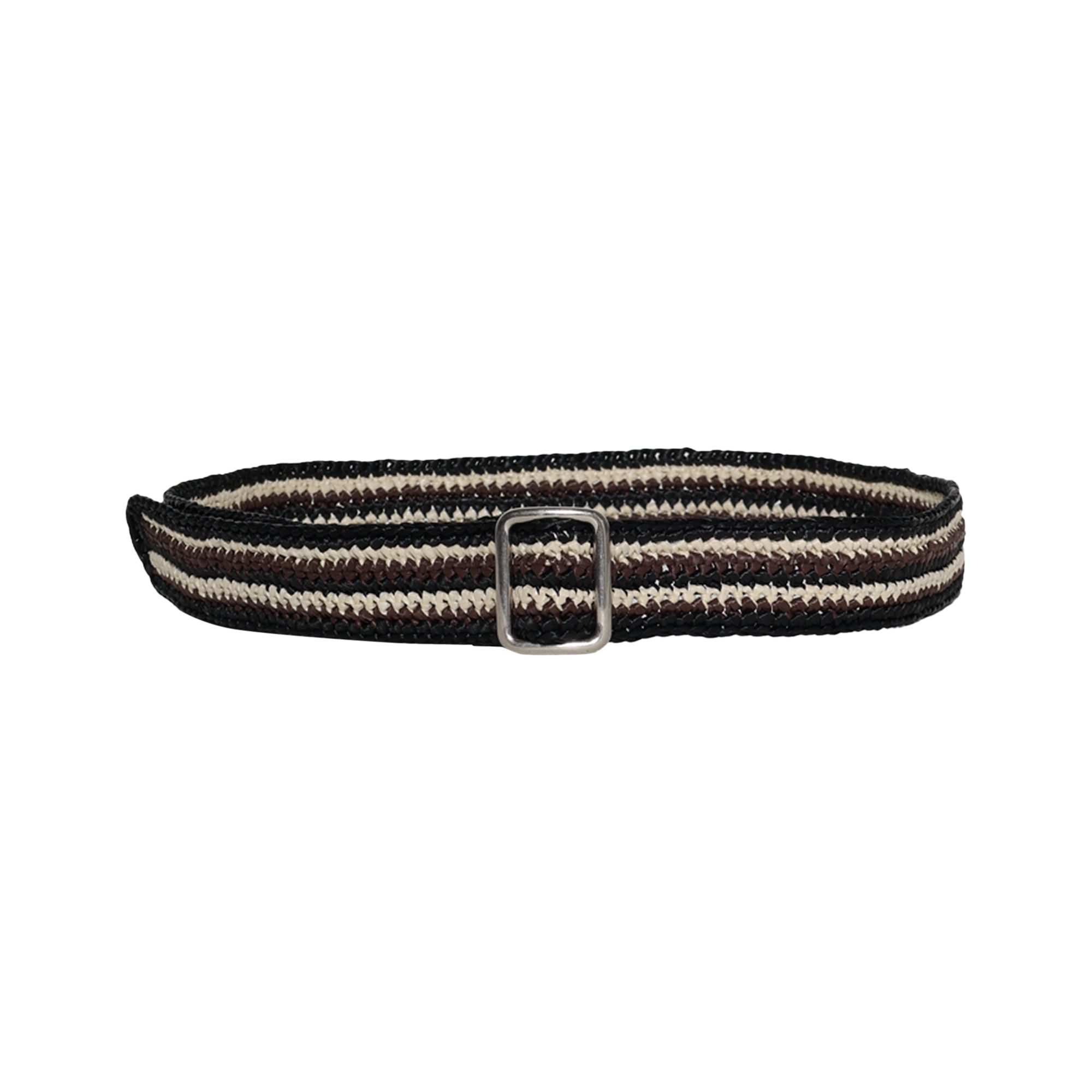 Pre-owned The Row Ara Belt 'black/dark Brown/ivory Ans' | Women's Size Onesize