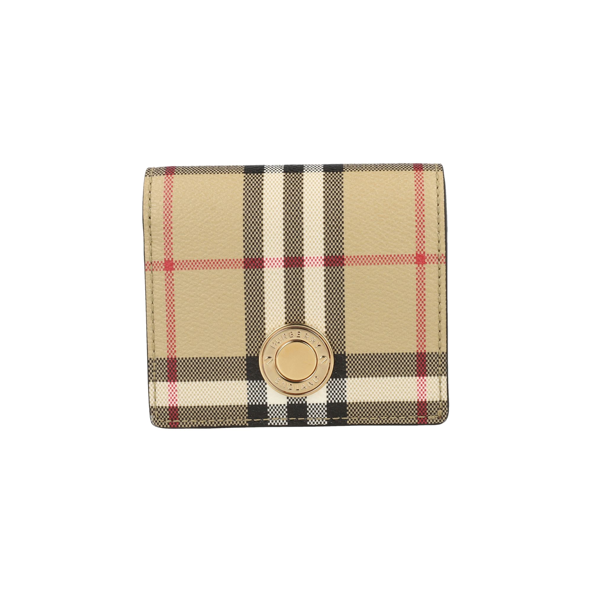 Pre-owned Burberry Small Check Bifold Wallet 'archive Beige' | Tan | Women's Size Onesize