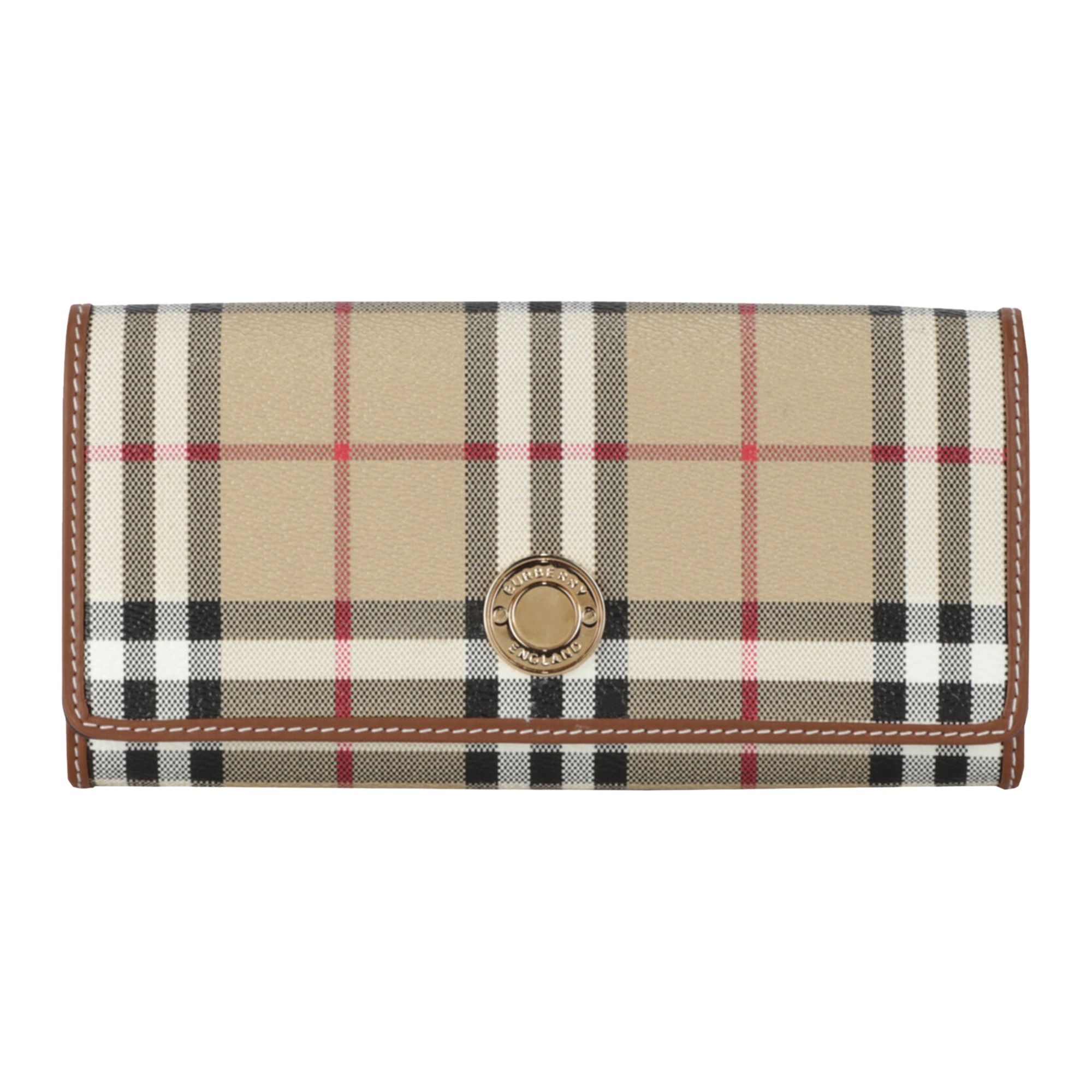 Pre-owned Burberry Halton Checked Wallet 'archive Beige' | Tan | Women's Size Onesize