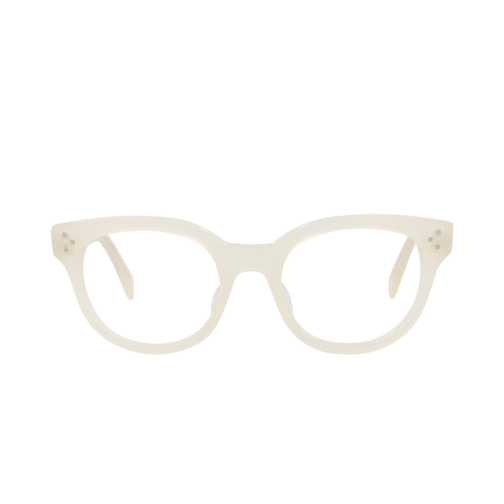 Pre-owned Celine Round Optical Glasses 'ivory/transparent' | White | Women's Size Onesize