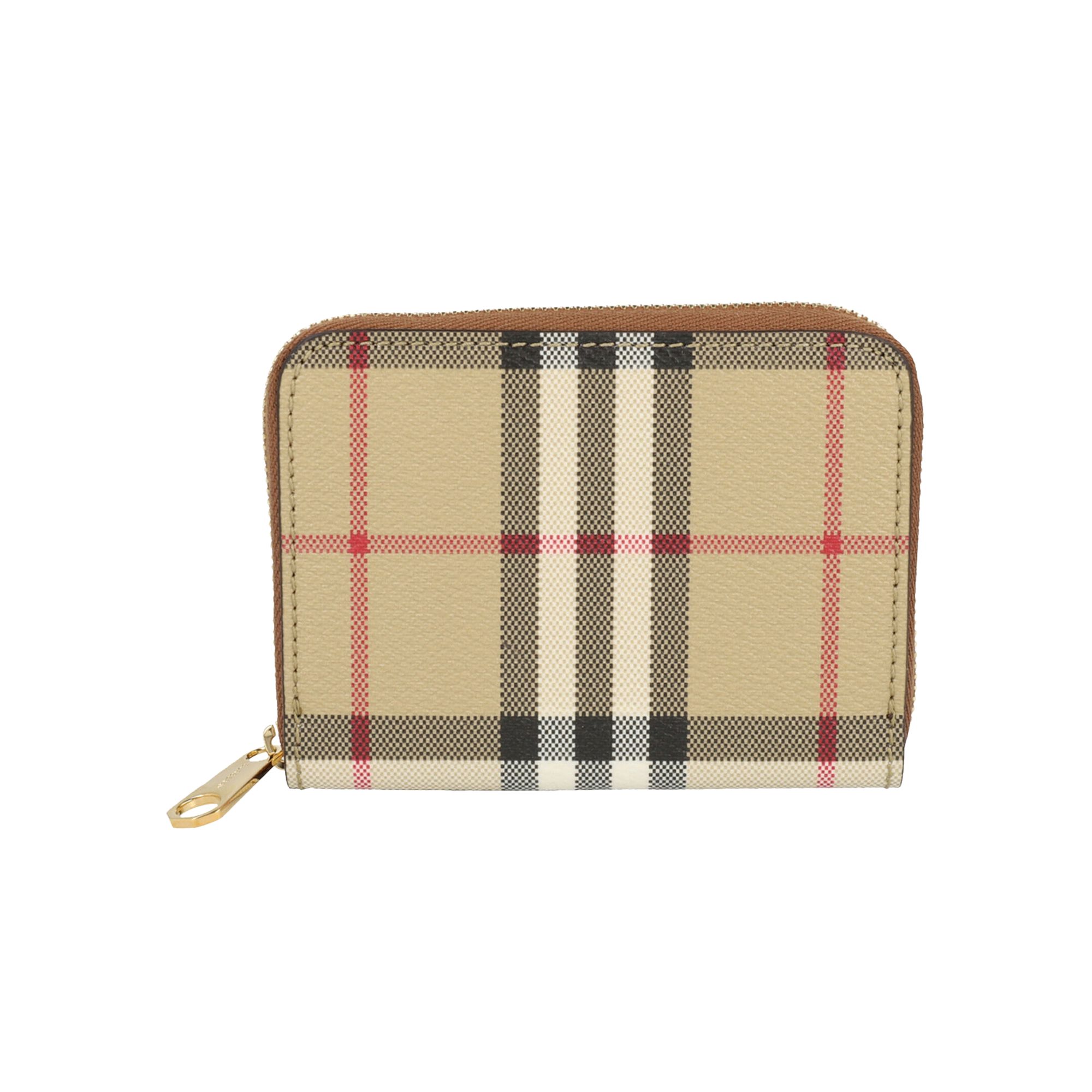 Pre-owned Burberry Small Check Printed Wallet 'archive Beige' | Tan | Women's Size Onesize