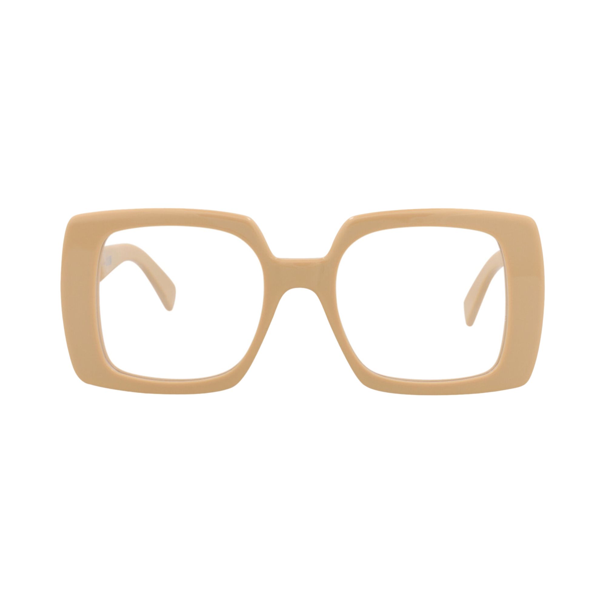 Pre-owned Celine Square Optical Glasses 'beige/transparent' | Tan | Women's Size Onesize In Brown