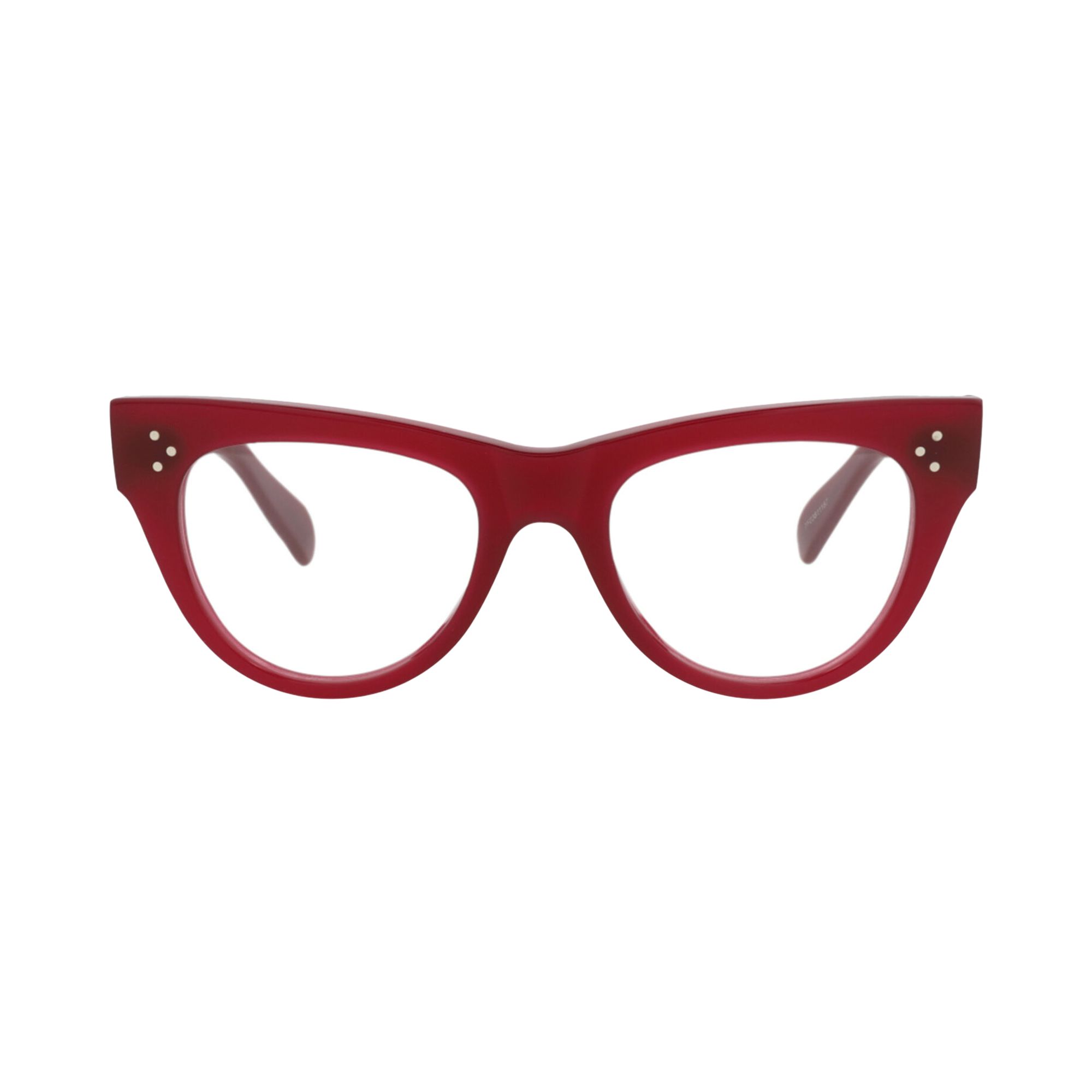 Pre-owned Celine Cat Eye Optical Glasses 'bordeaux/transparent' | Red | Women's Size Onesize