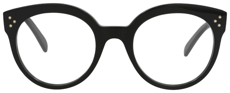 Buy CELINE Round Optical Glasses 'Black/Transparent