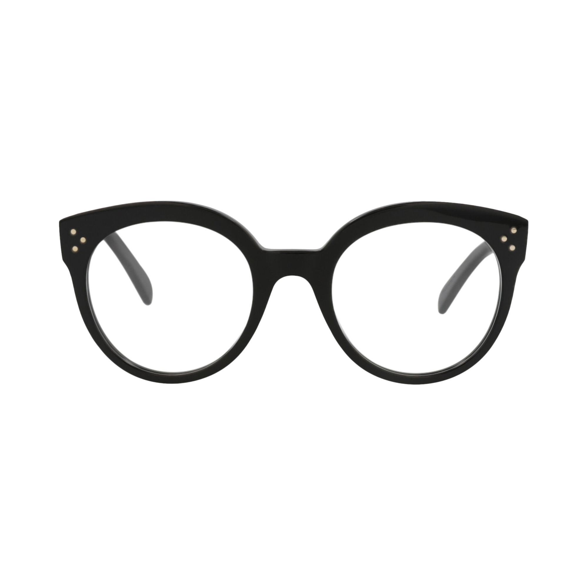 Pre-owned Celine Round Optical Glasses 'black/transparent' | Women's Size Onesize