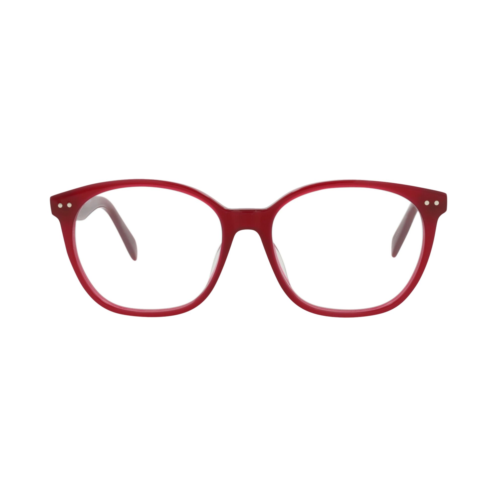 Pre-owned Celine Round Optical Glasses 'bordeaux/transparent' | Red | Women's Size Onesize