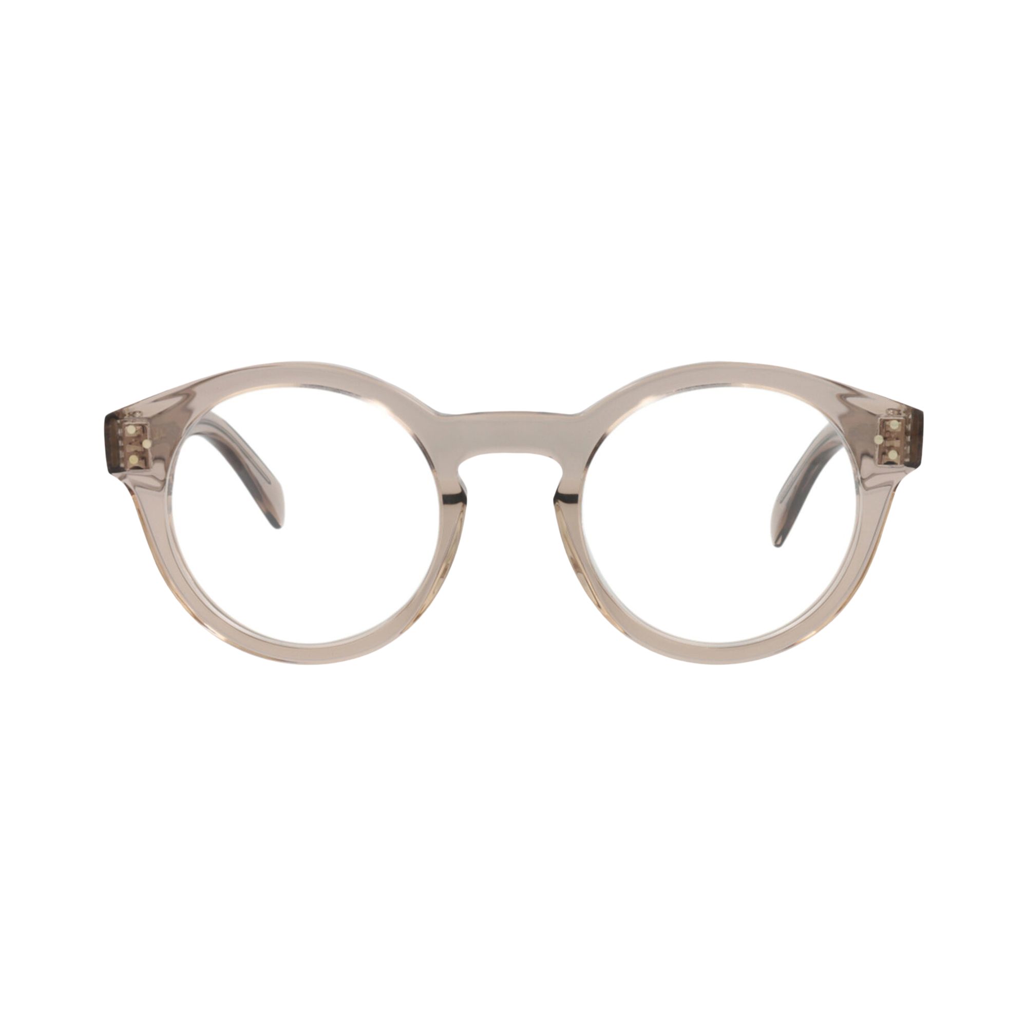 Pre-owned Celine Round Optical Glasses 'beige/transparent' | Tan | Men's Size Onesize
