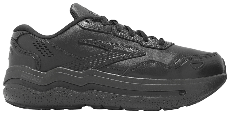 Brooks Ghost Max Leather 2E Wide Triple Black