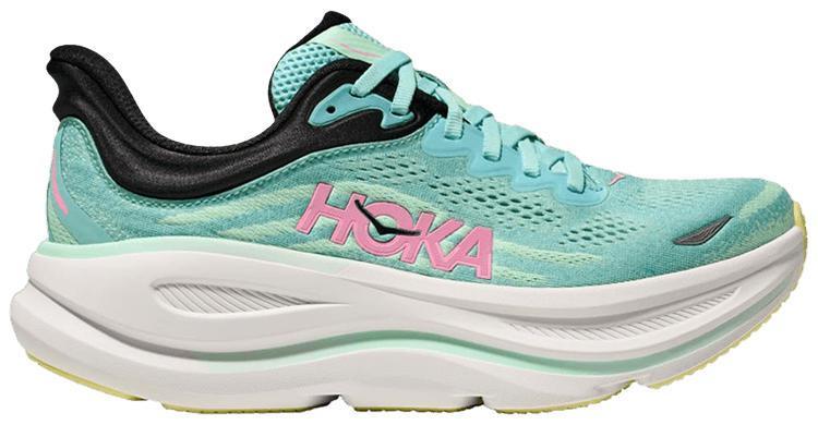 HOKA Wmns Bondi 9 Wide Blue Spark Mint Fluorite