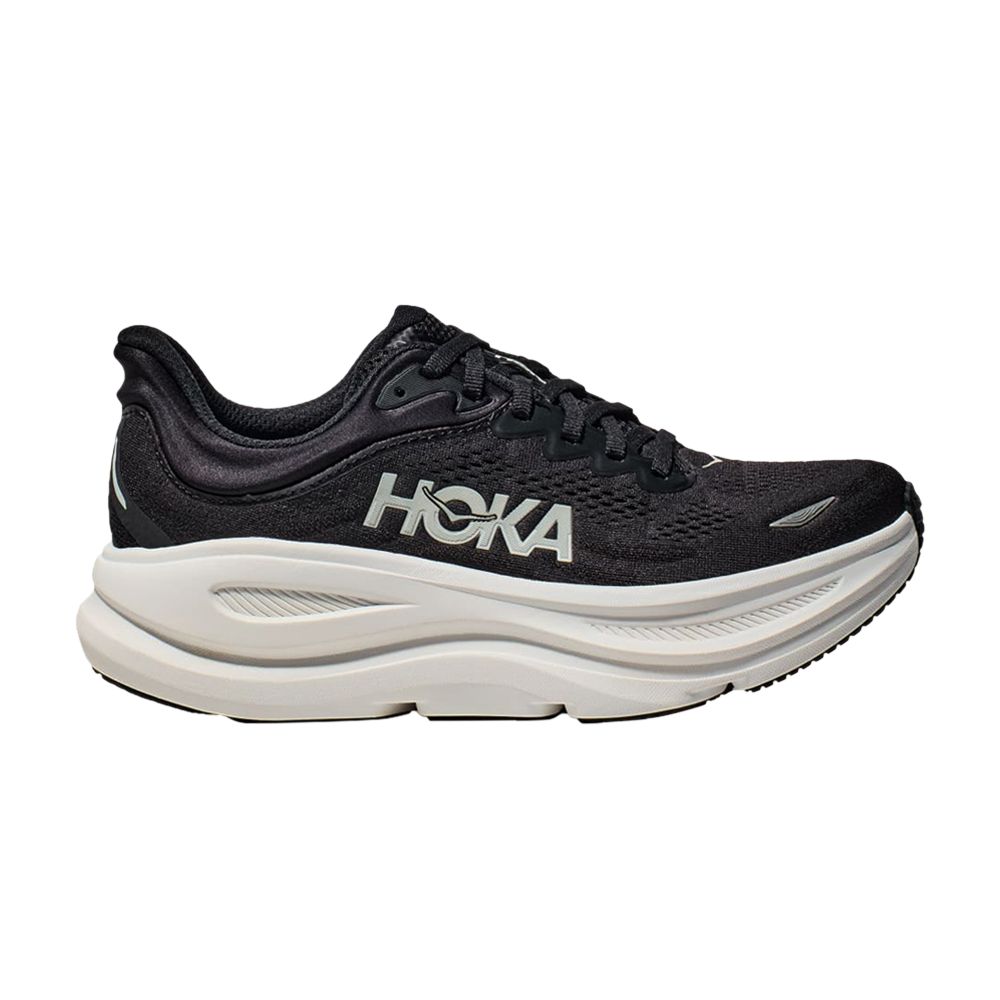 HOKA Wmns Bondi 9 Wide 'Black White' | Women's Size 9 - 1162014-BWHT