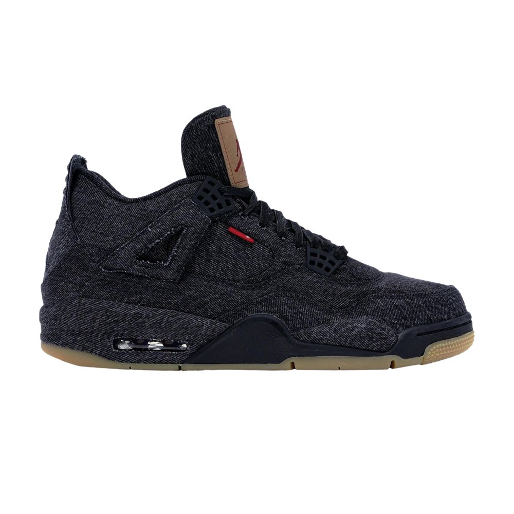 Levi's x Air Jordan 4 Retro 'Black Denim - Blank Tag' | Men's Size 7.5 - AO2571-001-BLANK