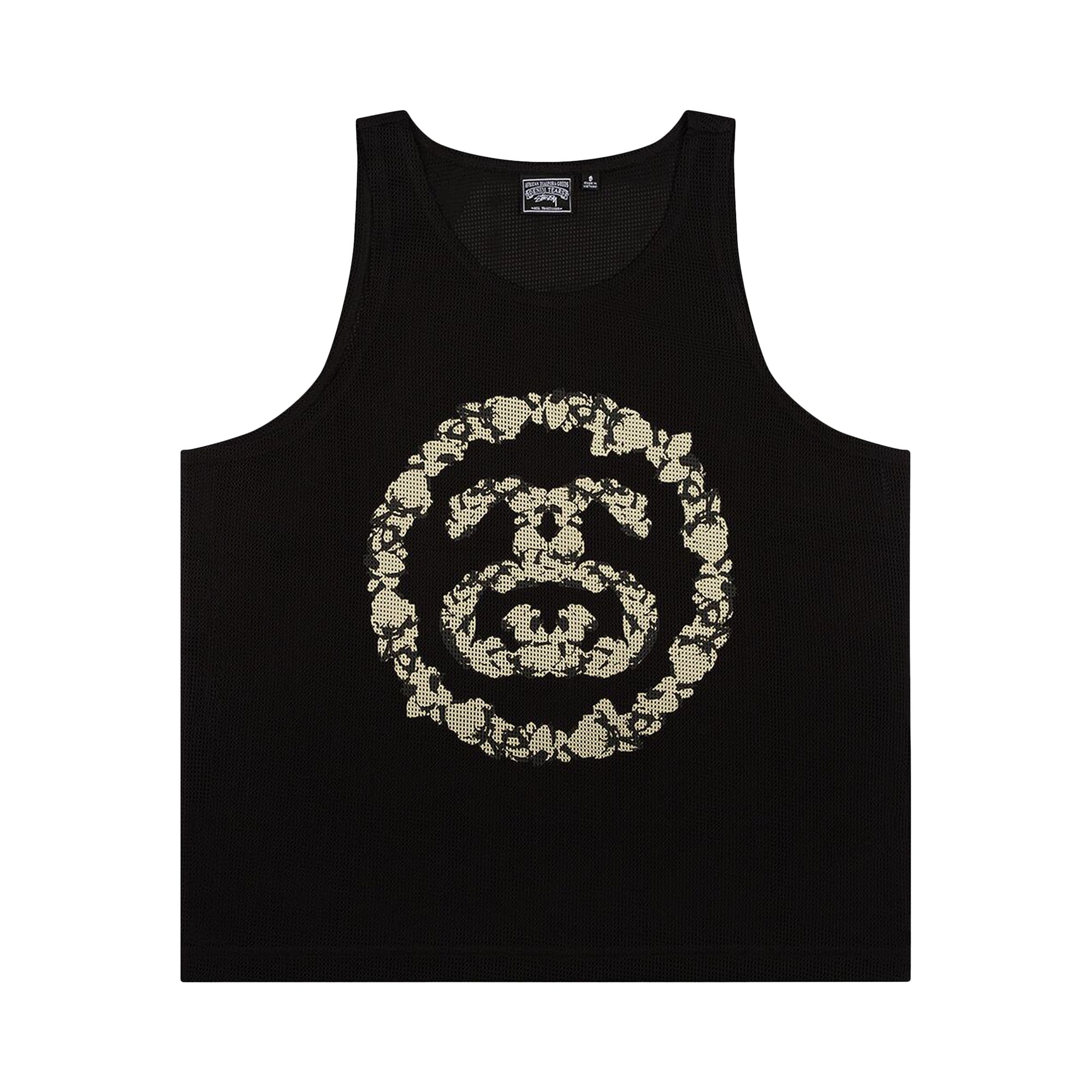 Pre-owned Denim Tears X Stussy Double S Wreath Gym Tank 'black' | Men's Size Xxl
