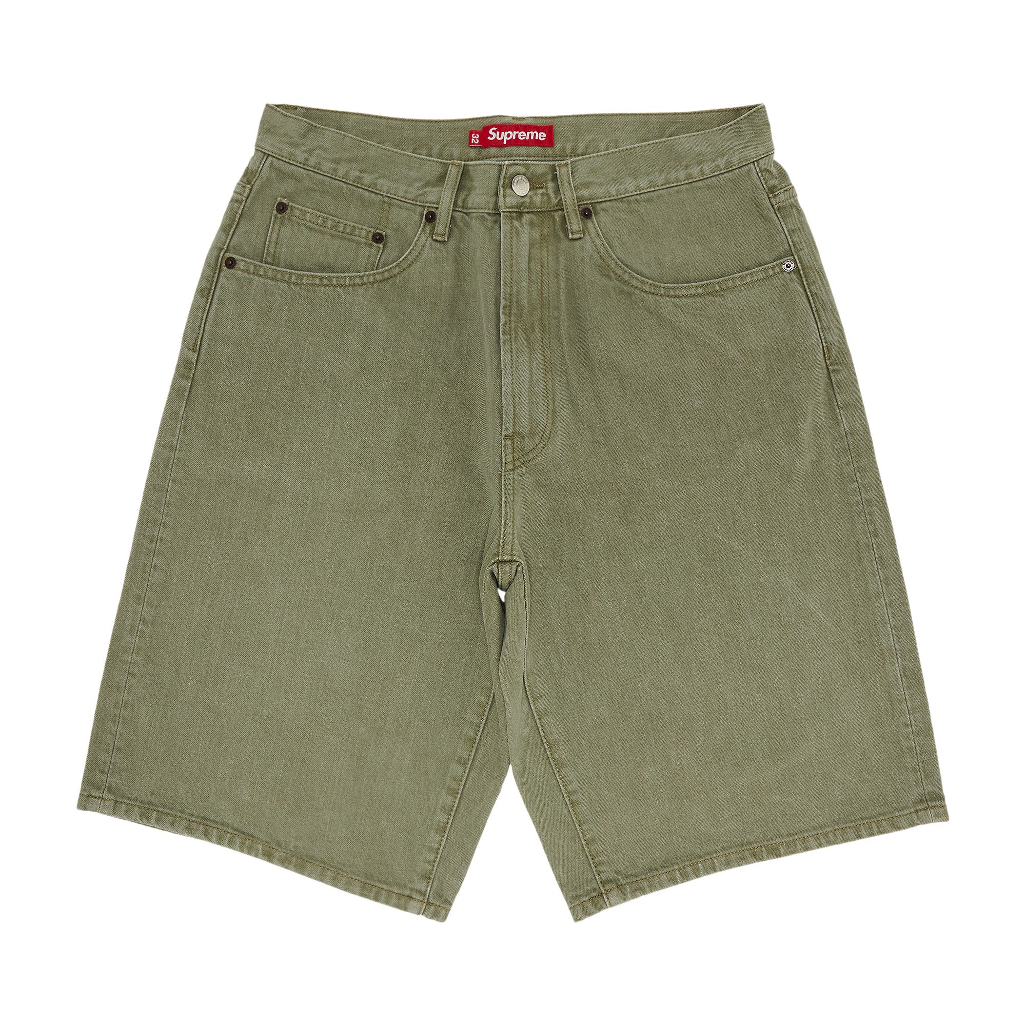 Pre-owned Supreme Baggy Denim Short 'olive' | Green | Men's Size 38