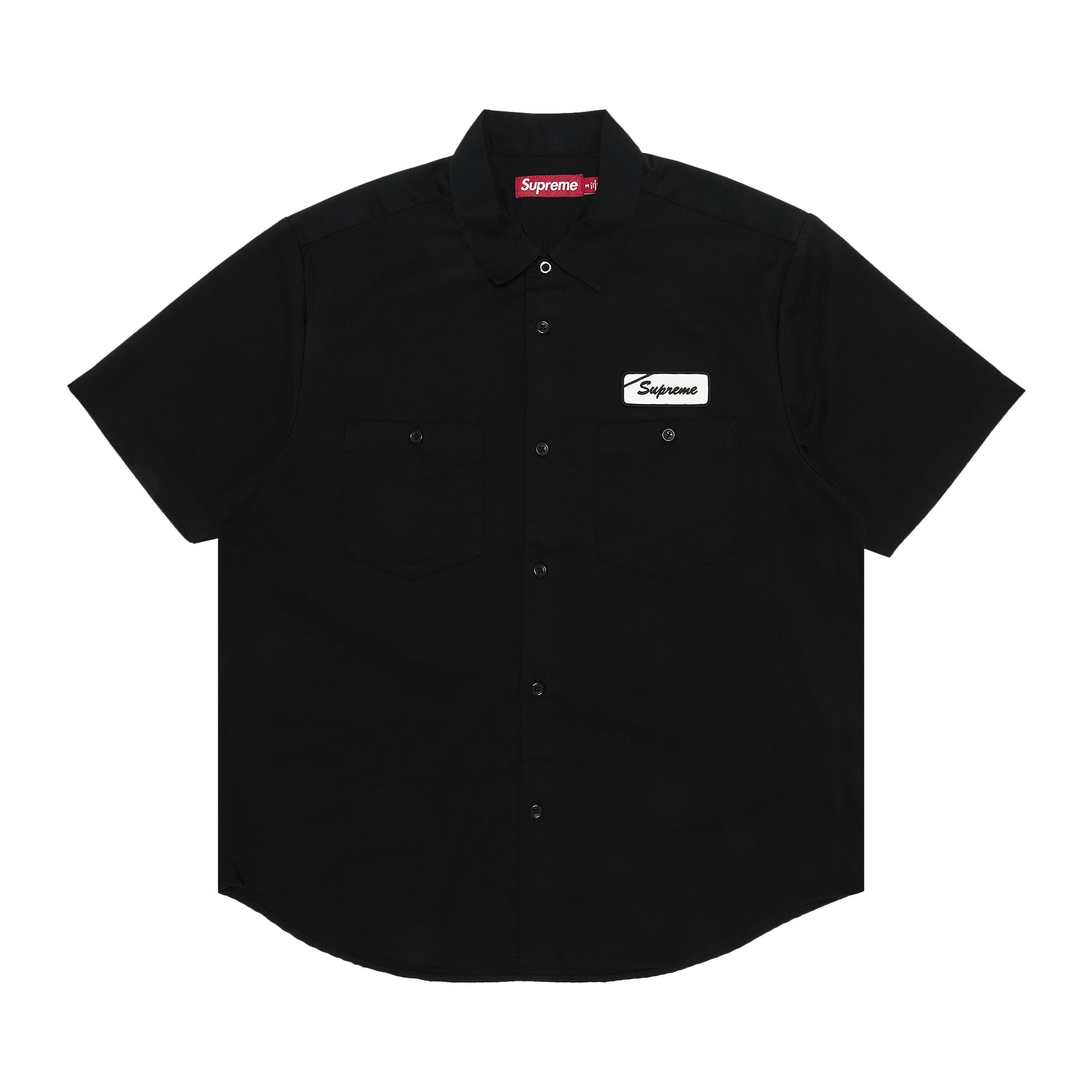 Pre-owned Supreme Bitch Short-sleeve Work Shirt 'black' | Men's Size Xxl