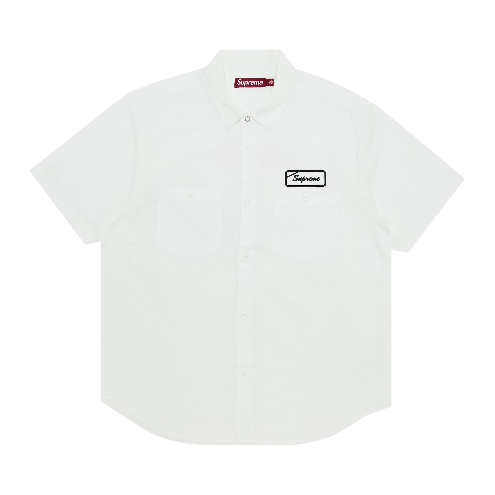 Pre-owned Supreme Bitch Short-sleeve Work Shirt 'white' | Men's Size Xxl