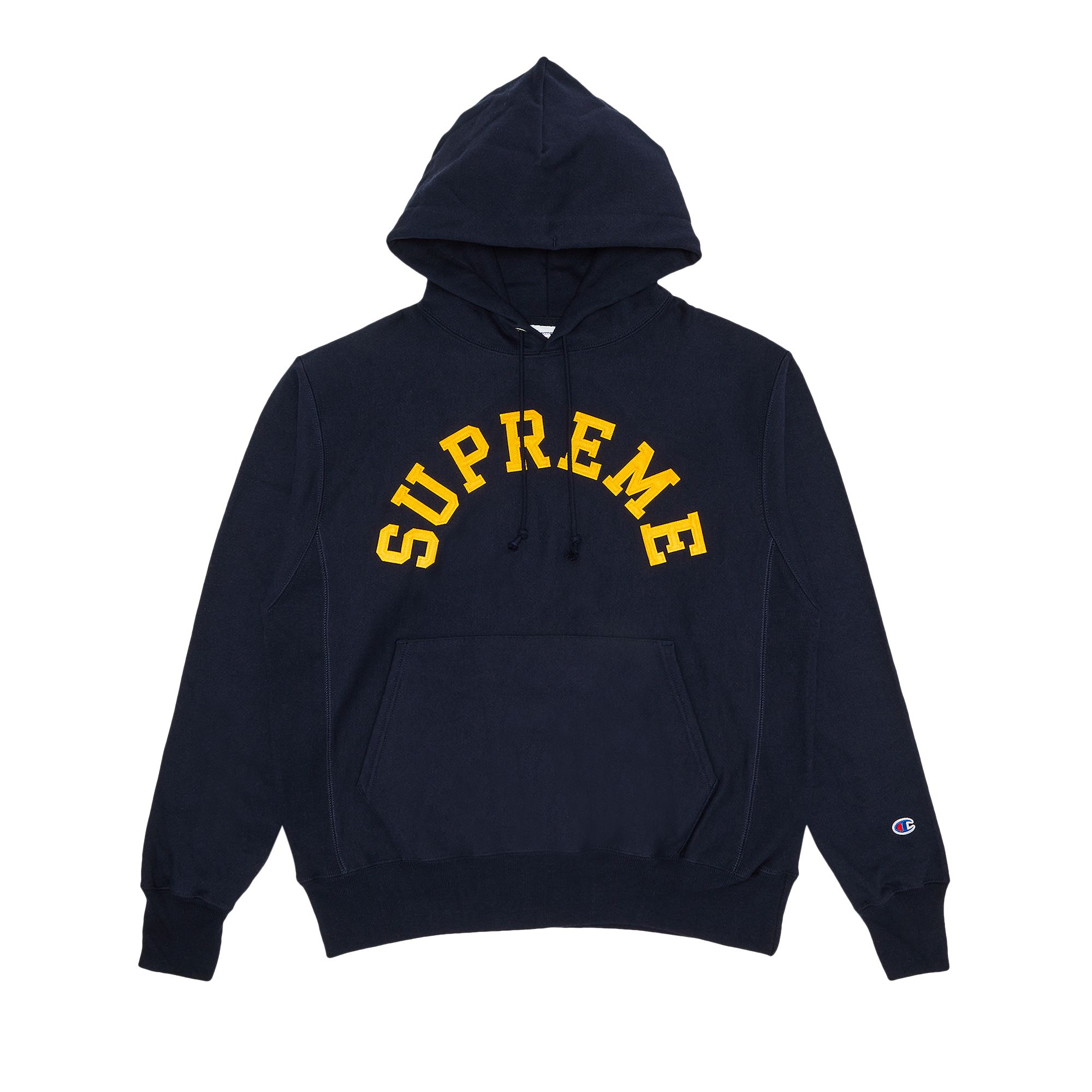 Pre-owned Supreme Champion Hooded Sweatshirt 'navy' | Blue | Men's Size M