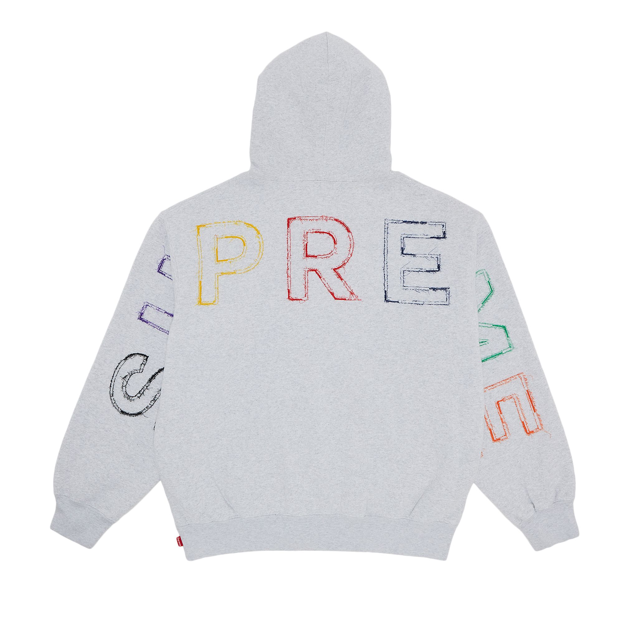 Pre-owned Supreme Frayed Hooded Sweatshirt 'ash Grey' | Men's Size L