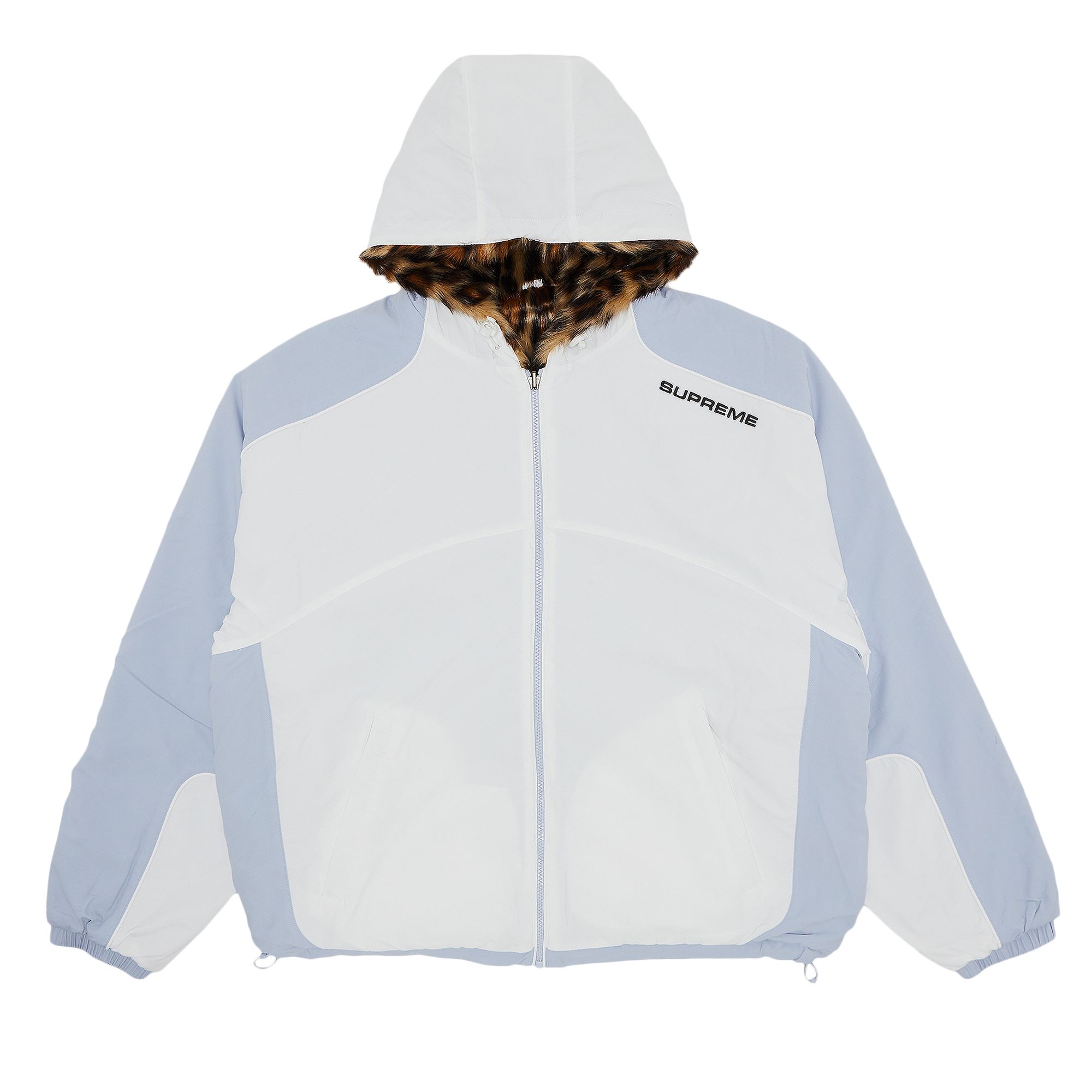 Pre-owned Supreme Faux Fur Reversible Hooded Track Jacket 'white' | Men's Size Xxl