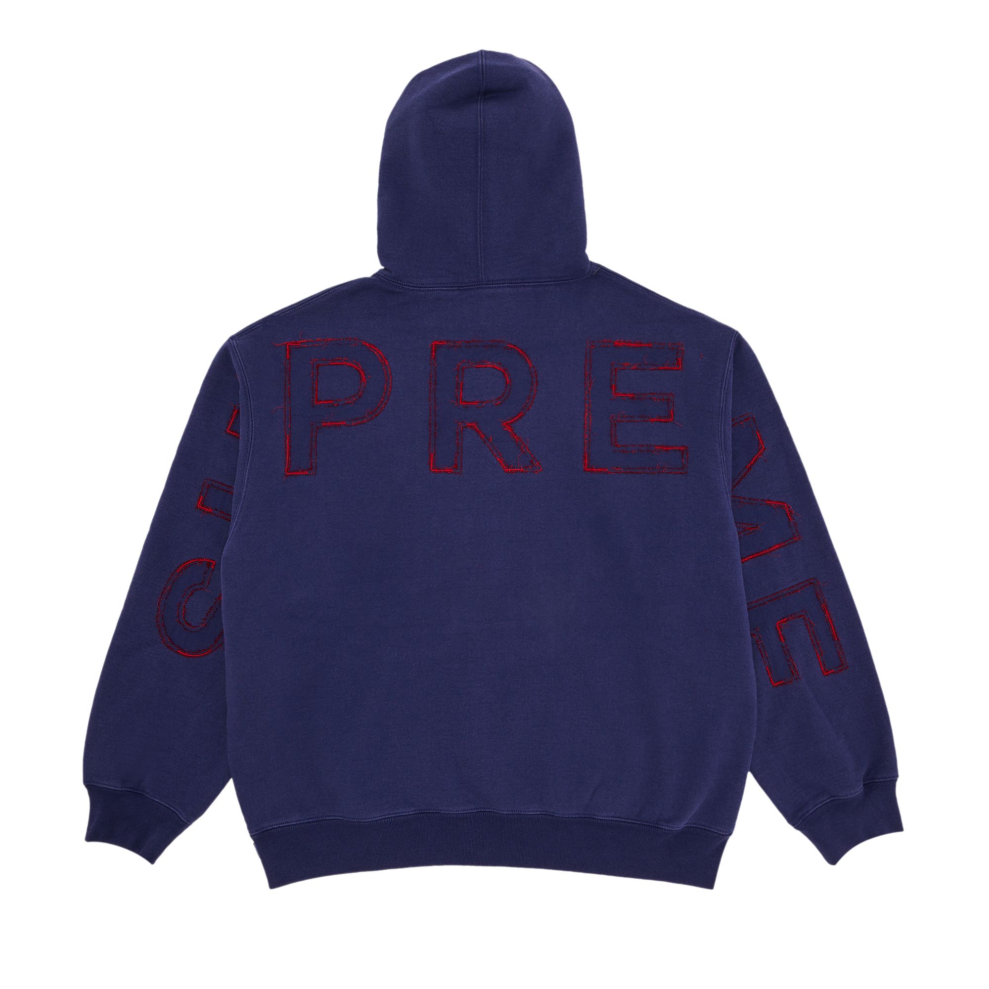 Pre-owned Supreme Frayed Hooded Sweatshirt 'washed Navy' | Blue | Men's Size S