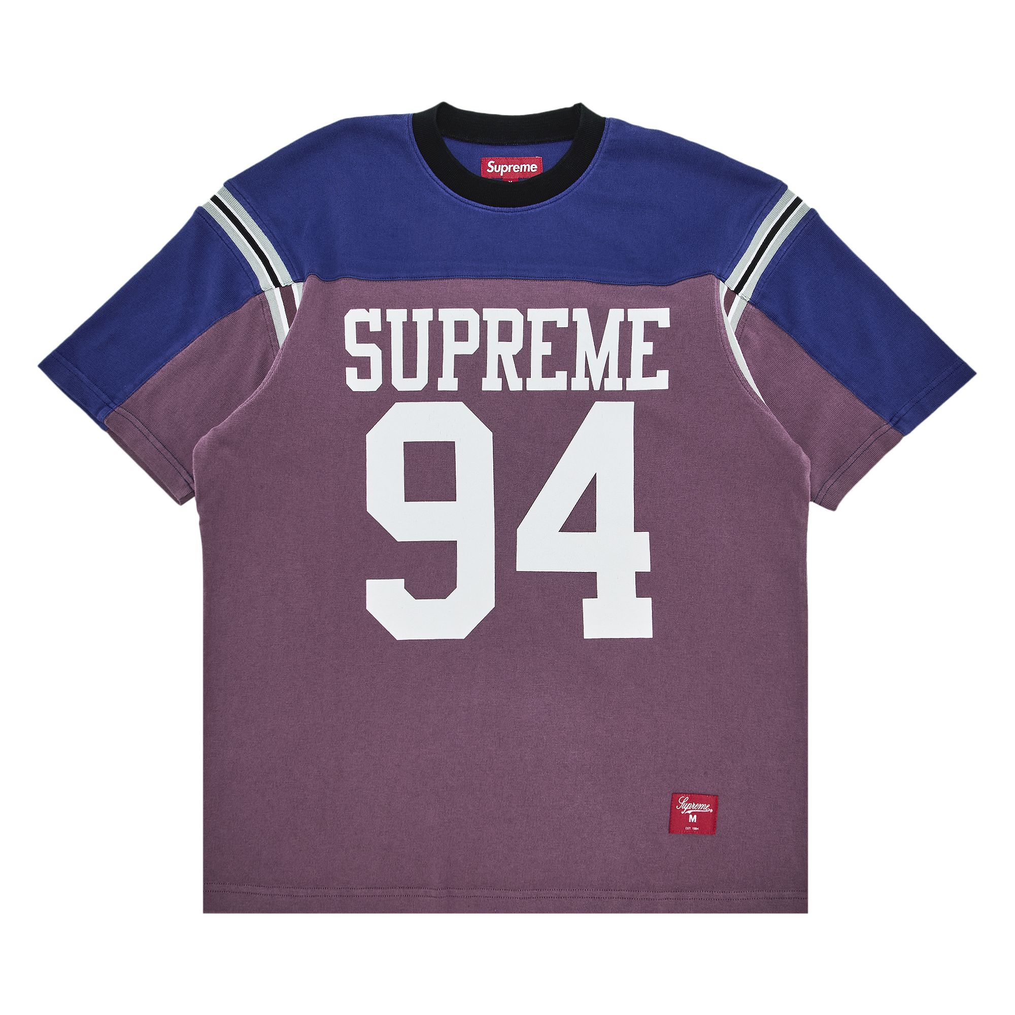 Pre-owned Supreme Split Short-sleeve Football Top 'purple' | Men's Size L