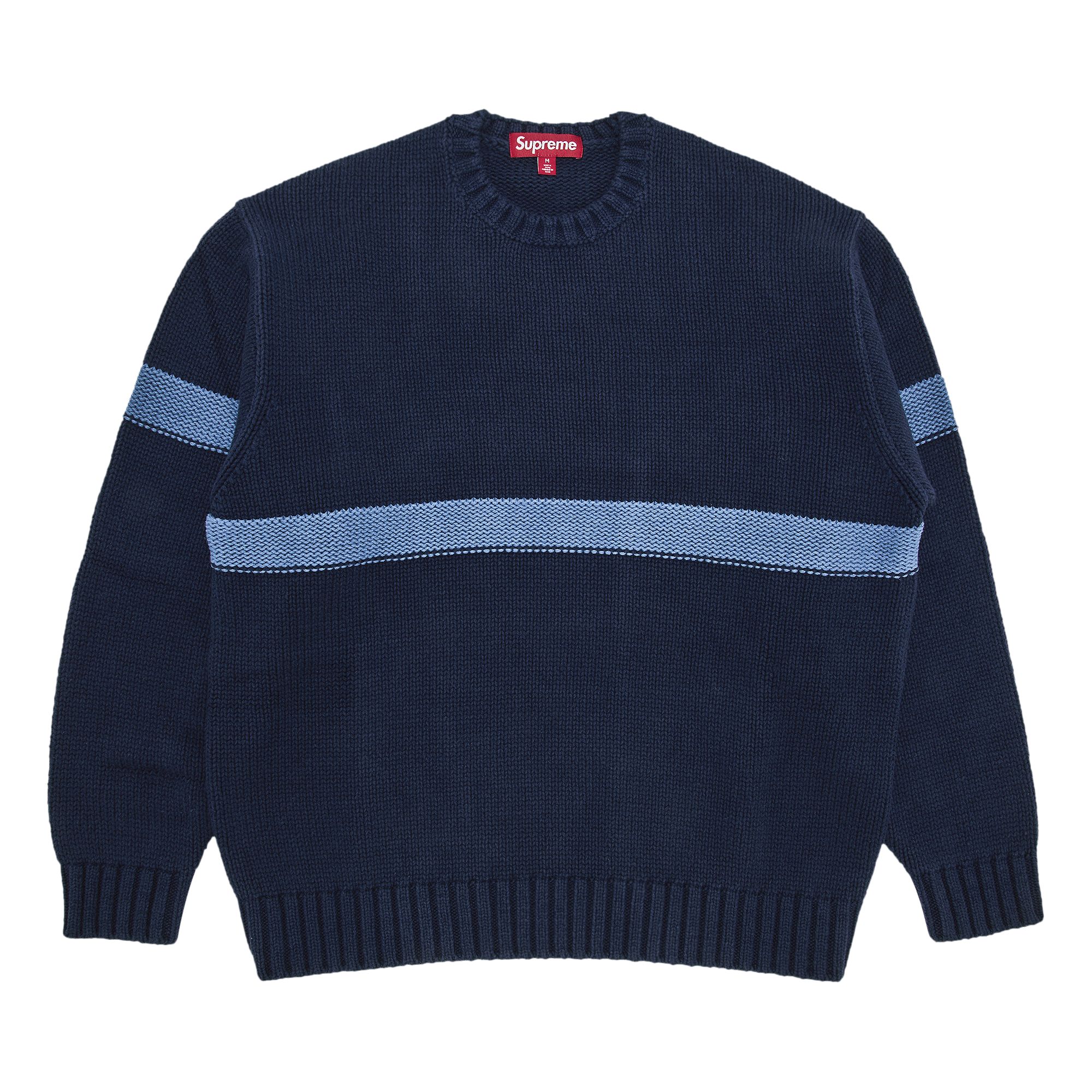 Pre-owned Supreme Tonal Appliqué Sweater 'navy' | Blue | Men's Size M